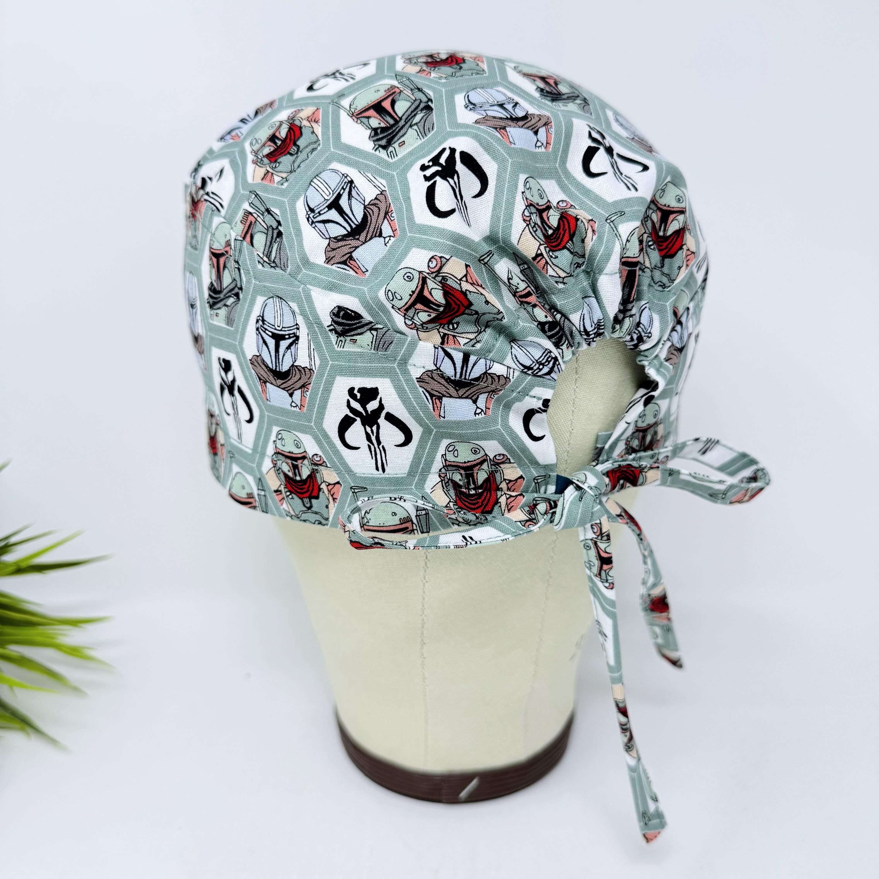 Mens Surgical scrub cap. Tie back scrub hat by Paradise Caps.
