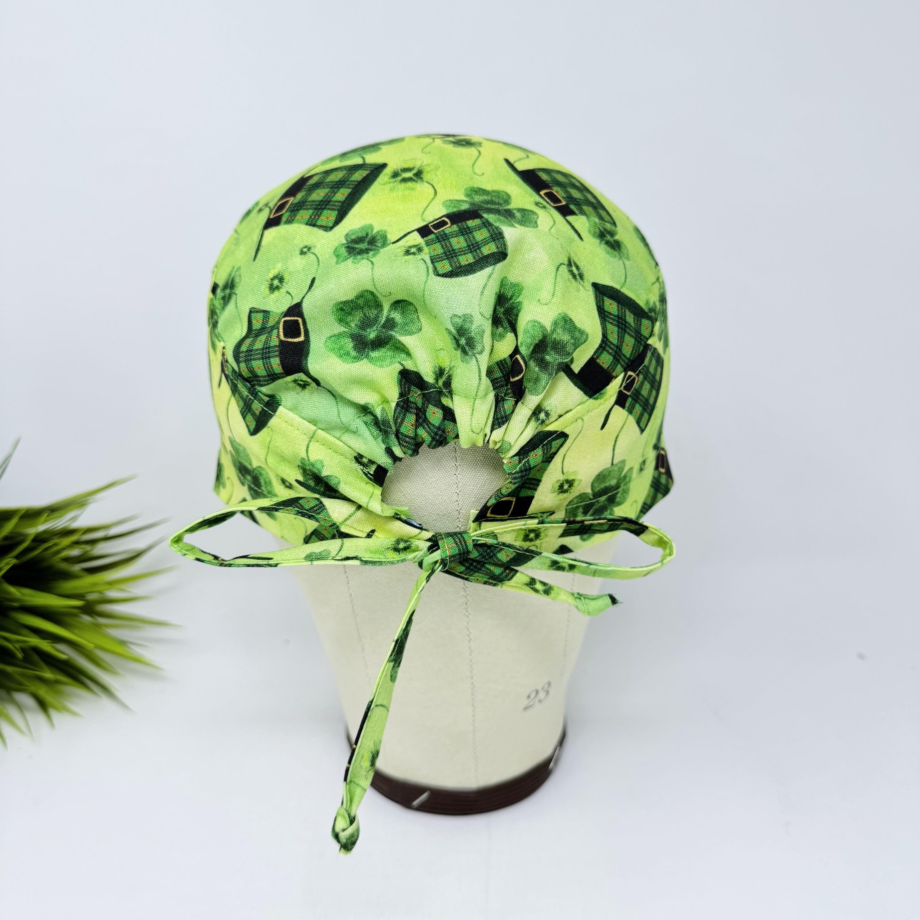 St. Patrick's Day hats Surgical Scrub Cap. Tie-Back Cotton Skull Cap by Paradise Caps.