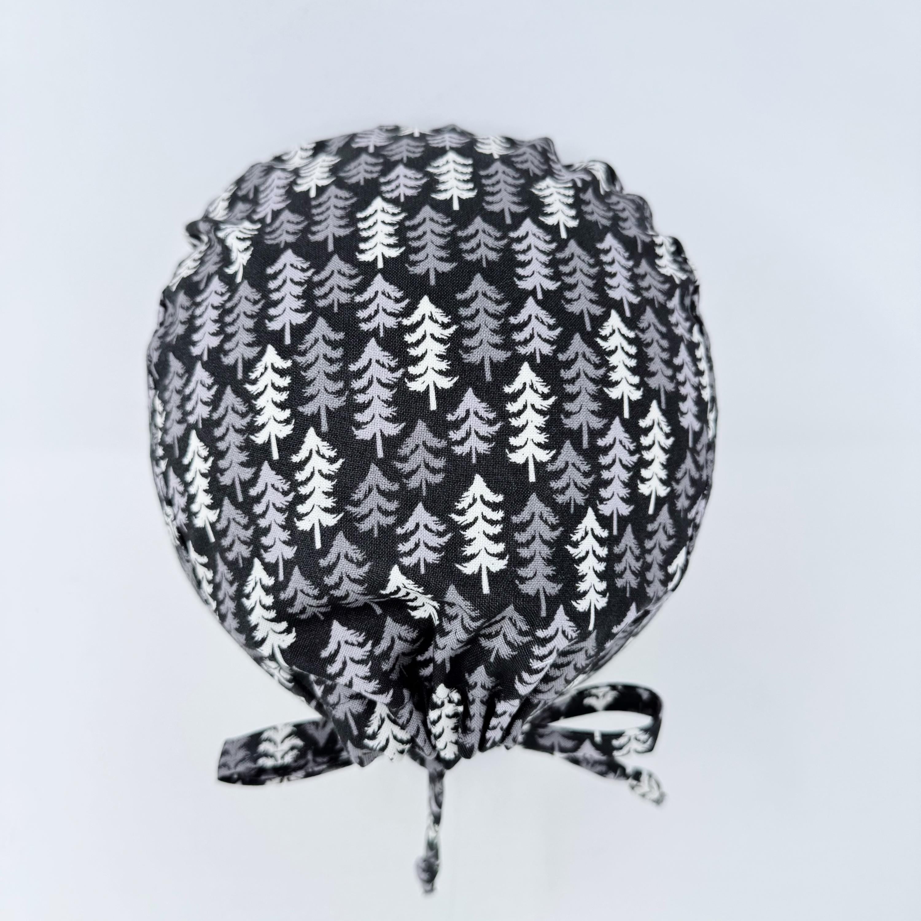Mens Surgical scrub cap. Nordic Pines tie back scrub hat by Paradise Caps.