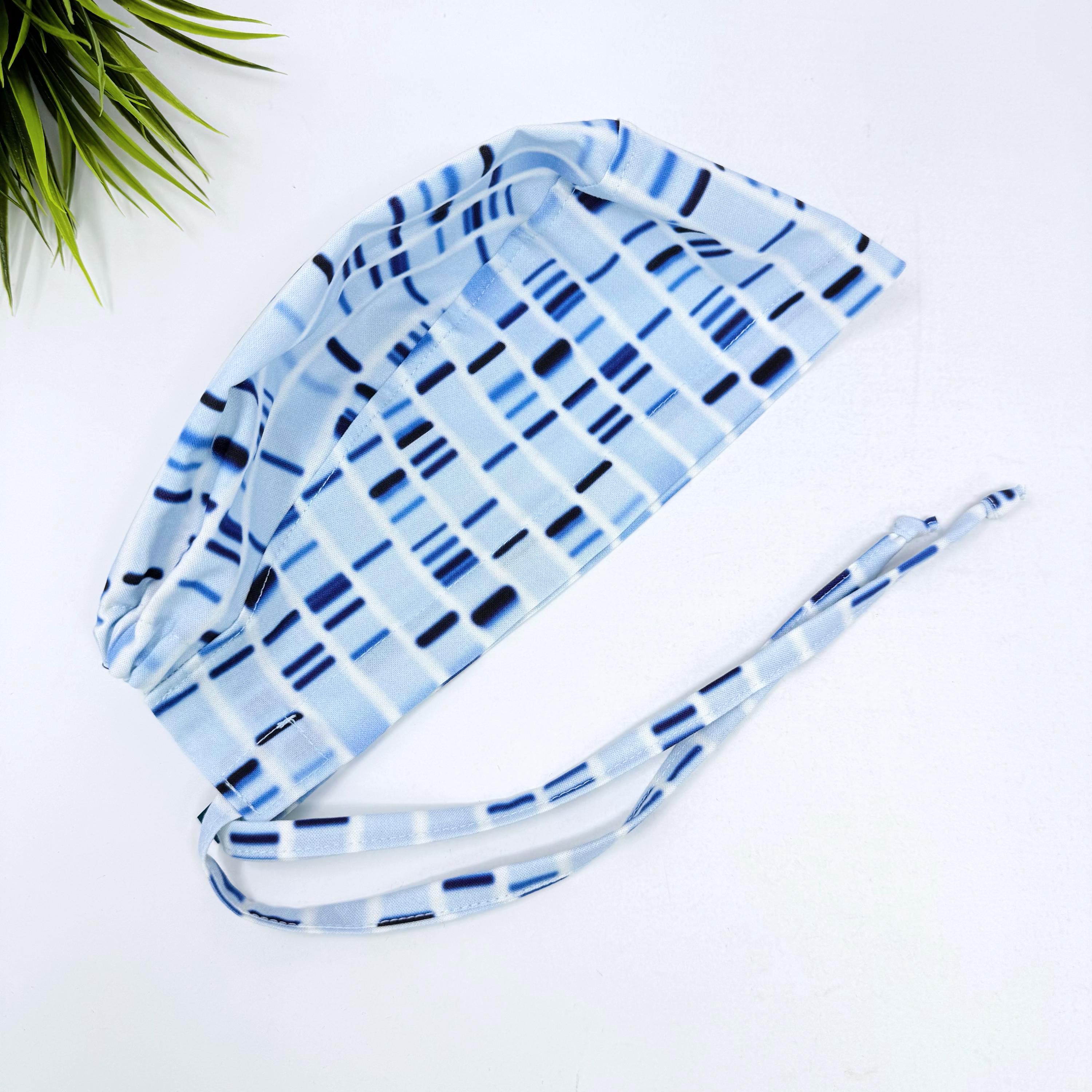 Surgical scrub cap for men. Stripe tie back scrub hat by Paradise Caps.