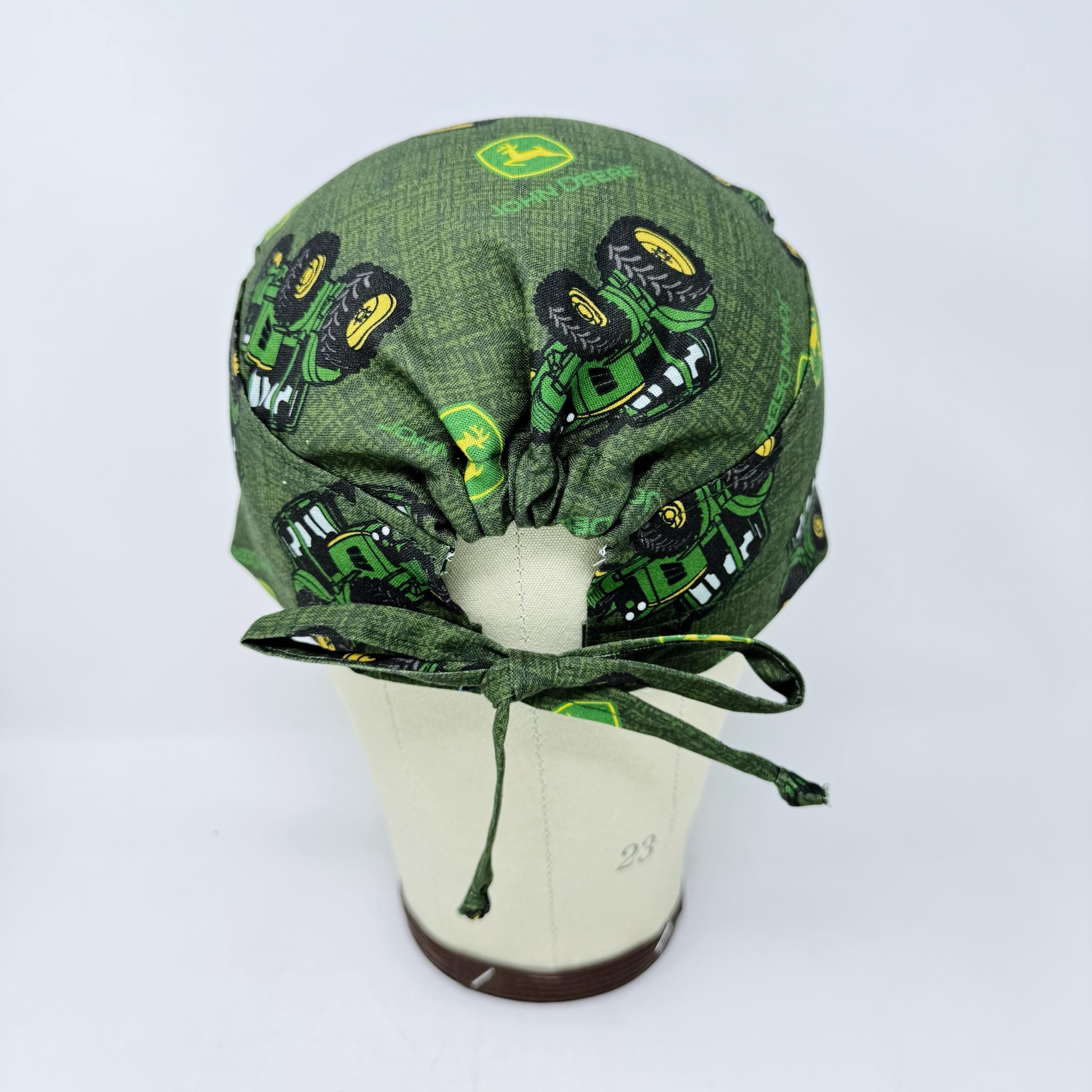 Surgical scrub cap for men. Country Tractor tie back scrub hat by Paradise Caps.