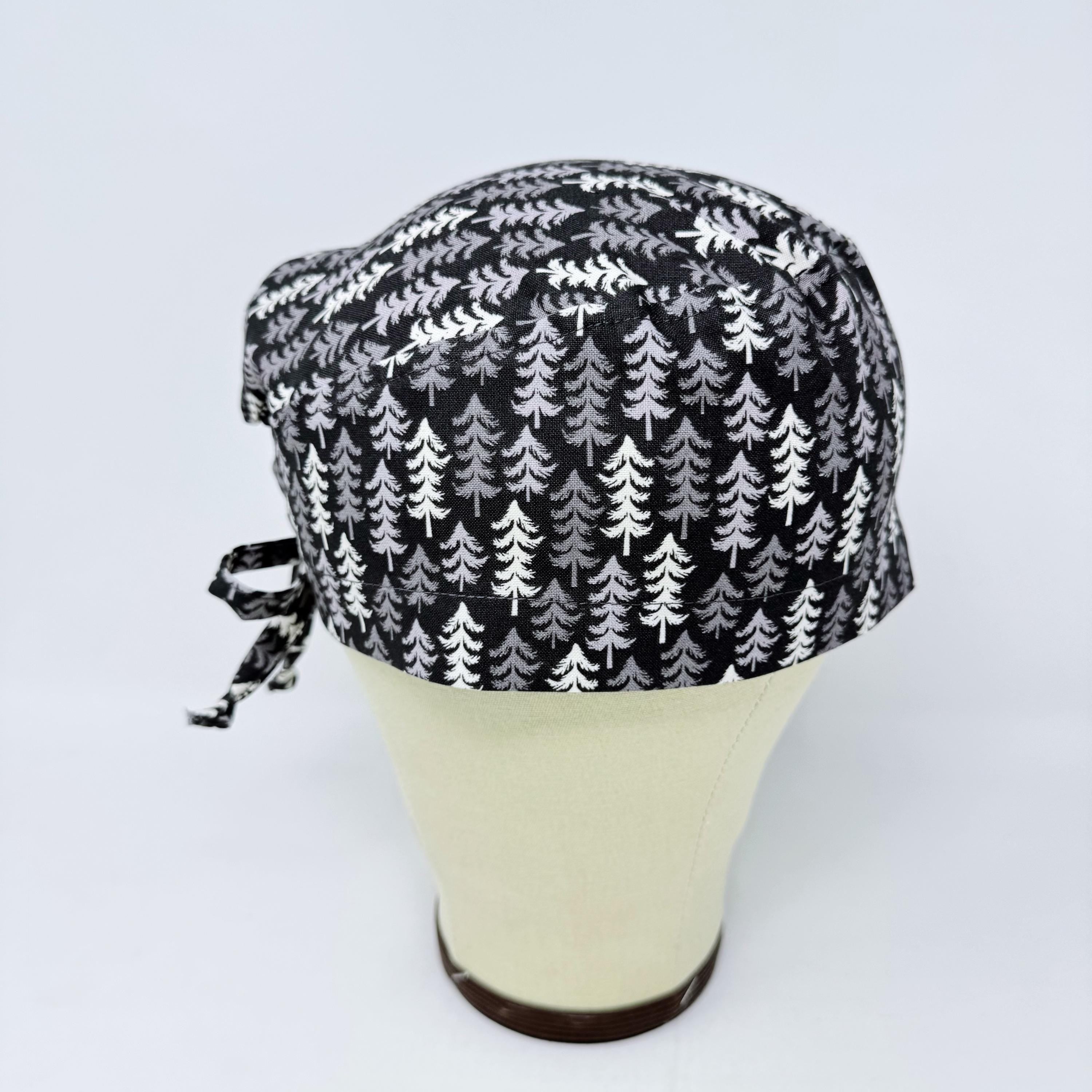 Mens Surgical scrub cap. Nordic Pines tie back scrub hat by Paradise Caps.