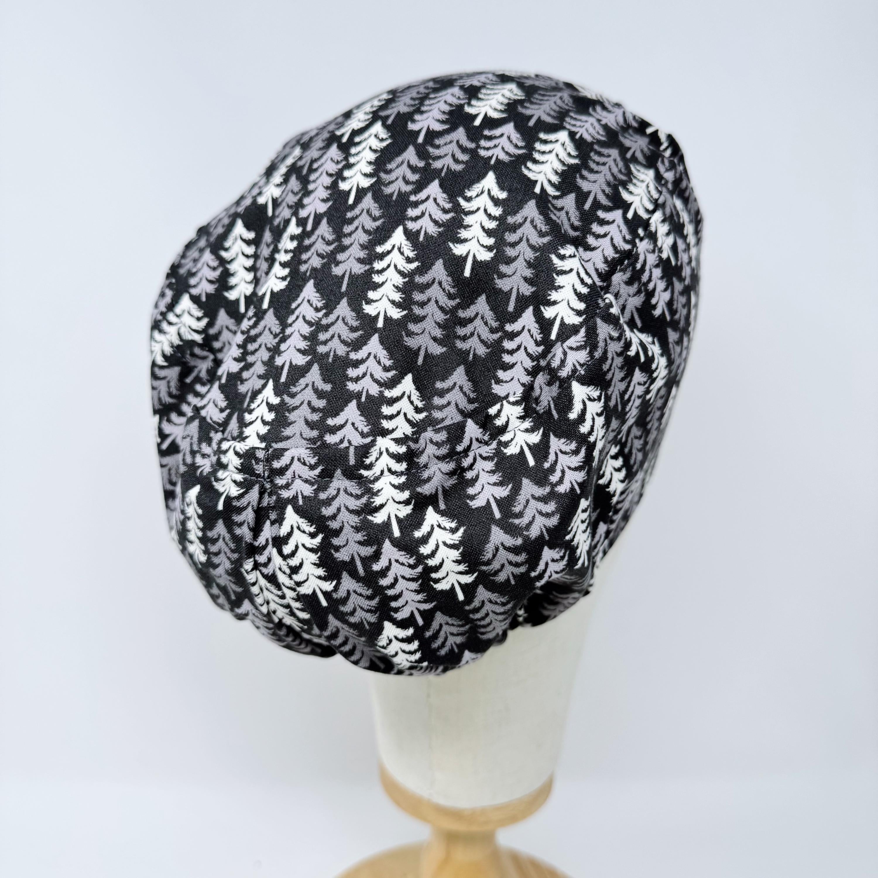 Euro scrub cap for women. Nordic Pines European surgical hat with satin lined by Paradise Caps.