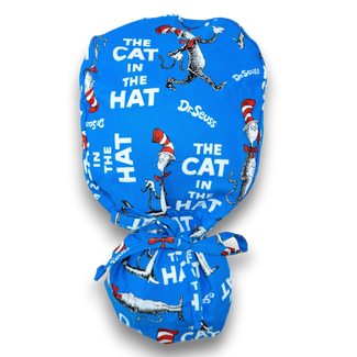 Cat in the hat Ponytail scrub cap for women with satin lined option by Paradise Caps.