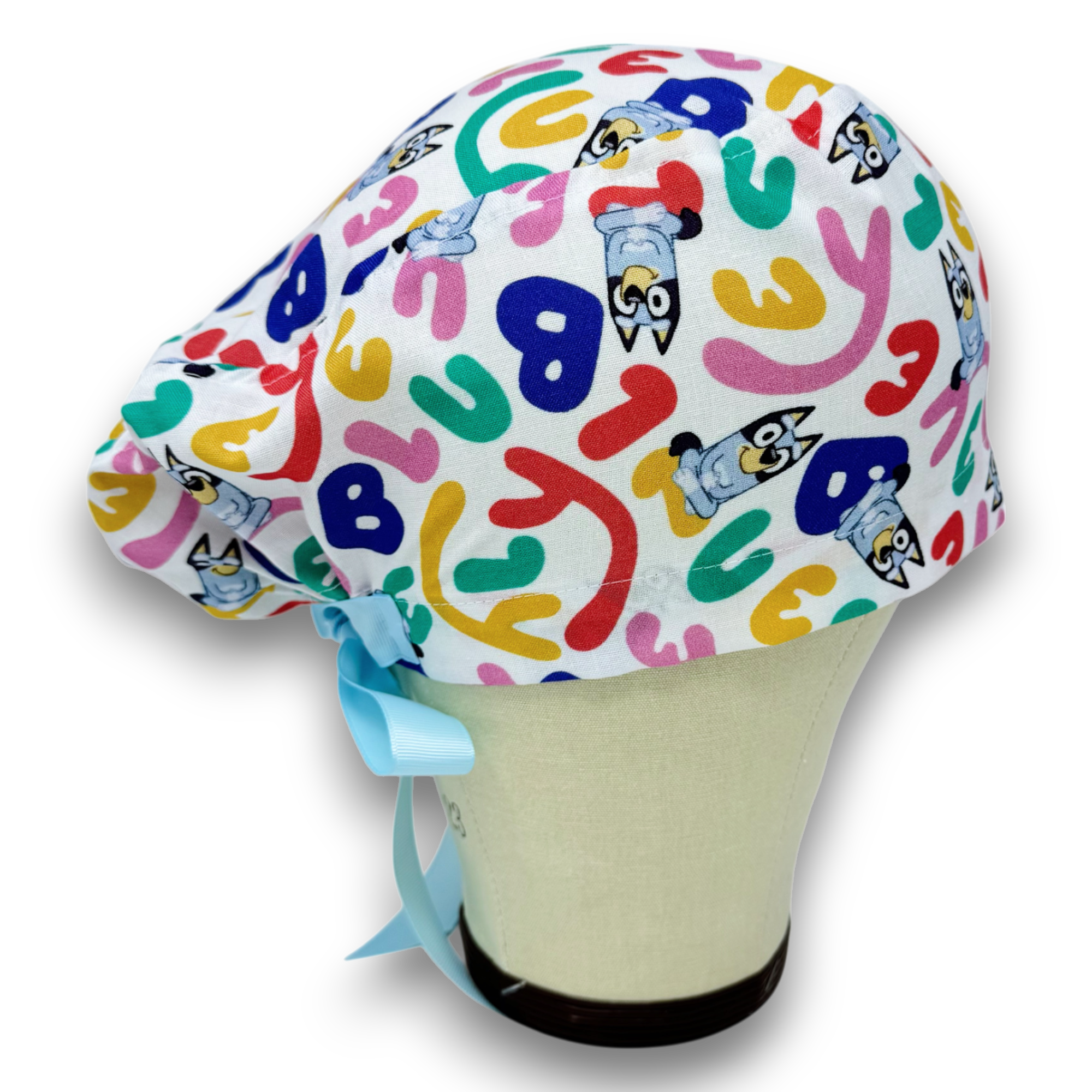 Funny Euro scrub cap with ties for Women by Paradise Caps. Euro PLUS style.