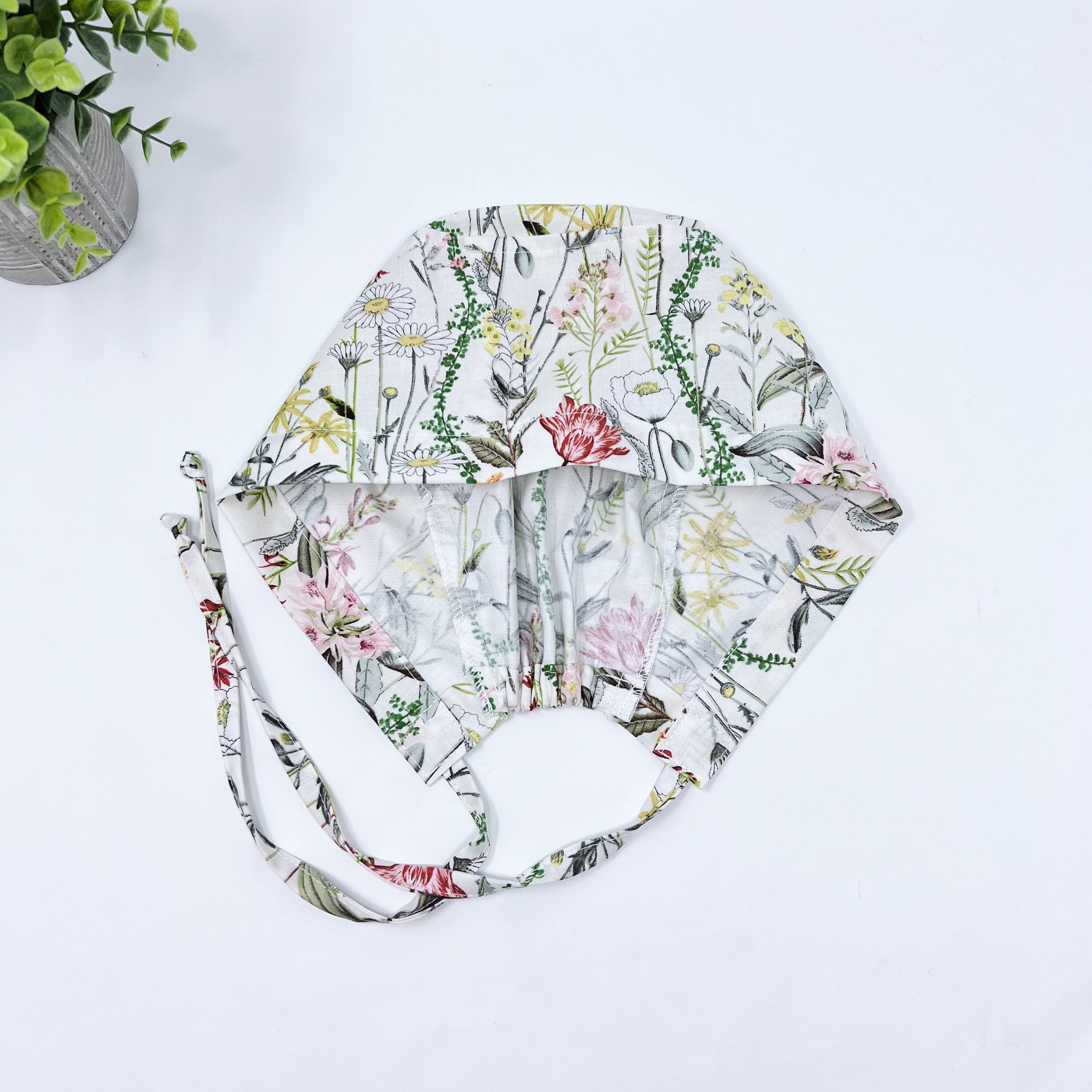 Flowers surgical Cap, Dental scrub cap, Scrub caps for women.
