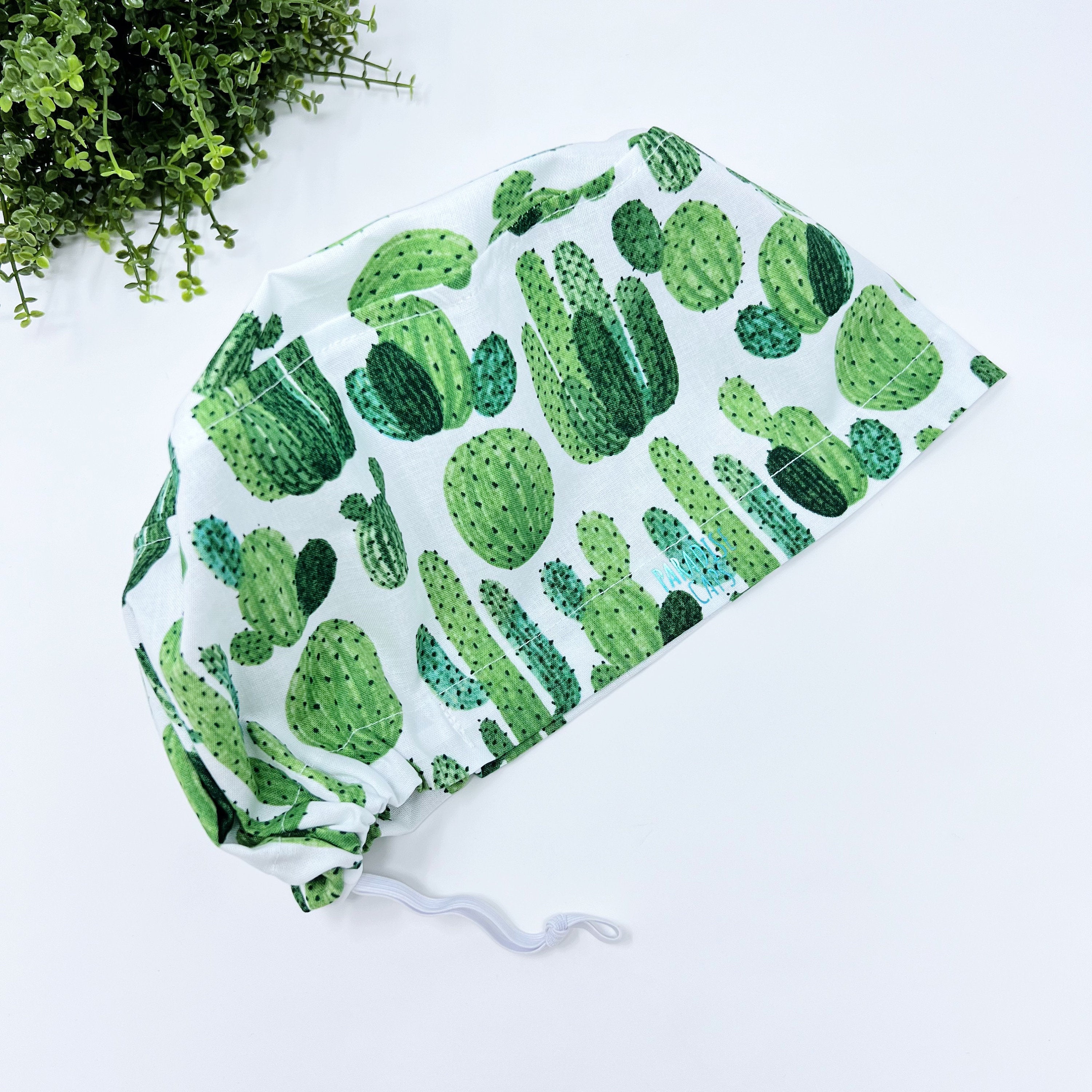 Cactus Euro Scrub Cap for Women with Satin Lined Option by Paradise Caps.