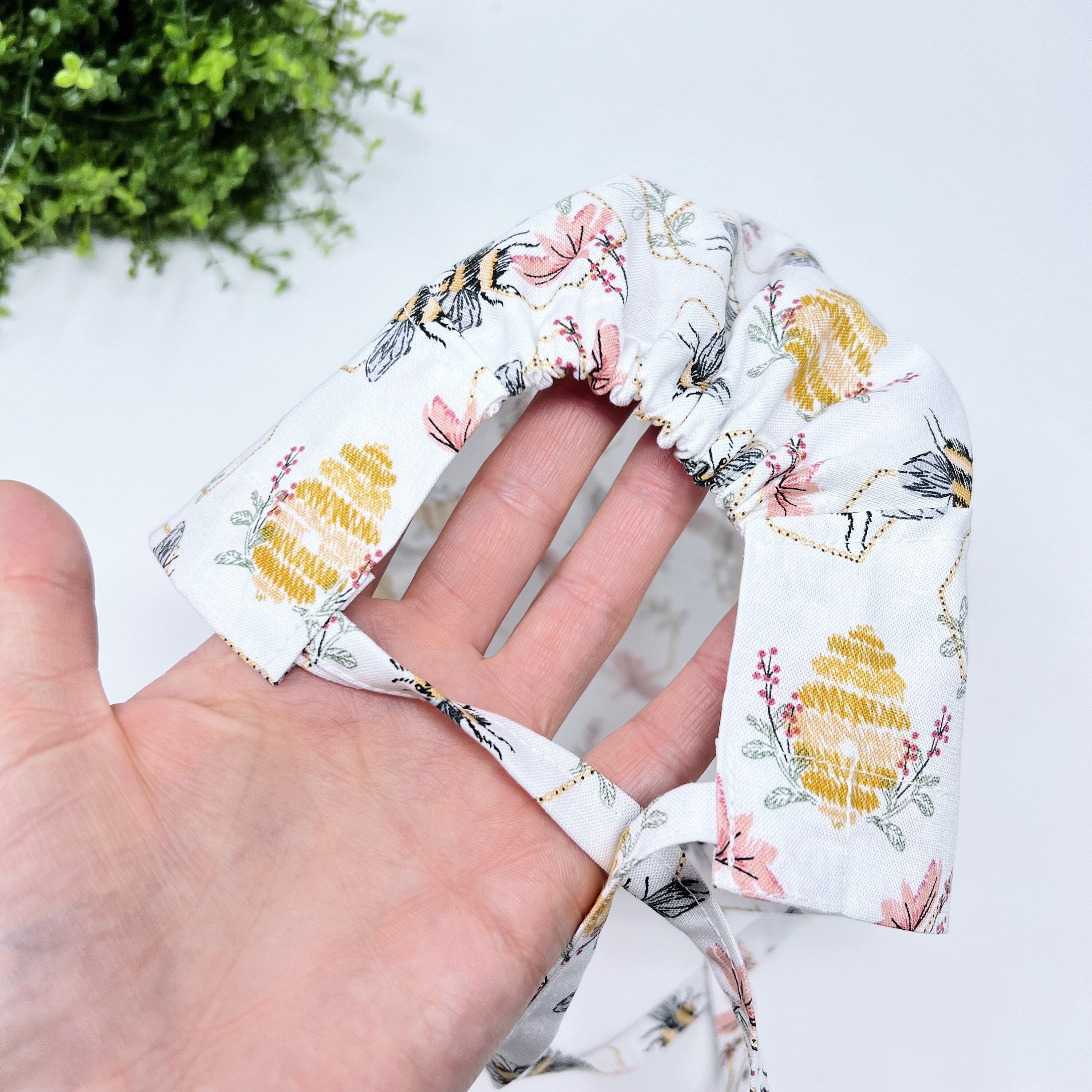 Bee Skull tie-back style surgical scrub cap for men by Paradise Caps.