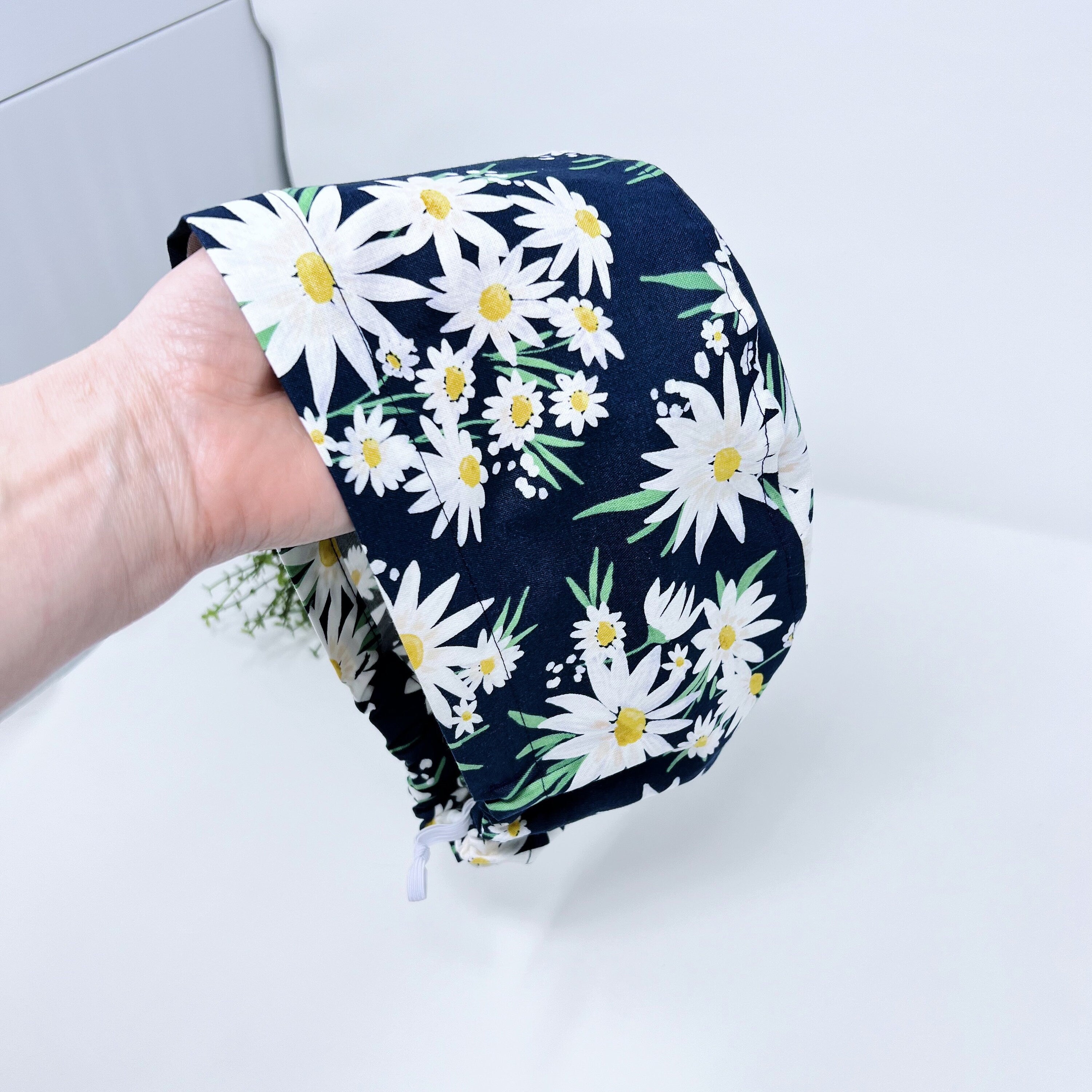 Flowers Euro Scrub Cap for Women, Surgical cap Satin Lined Option