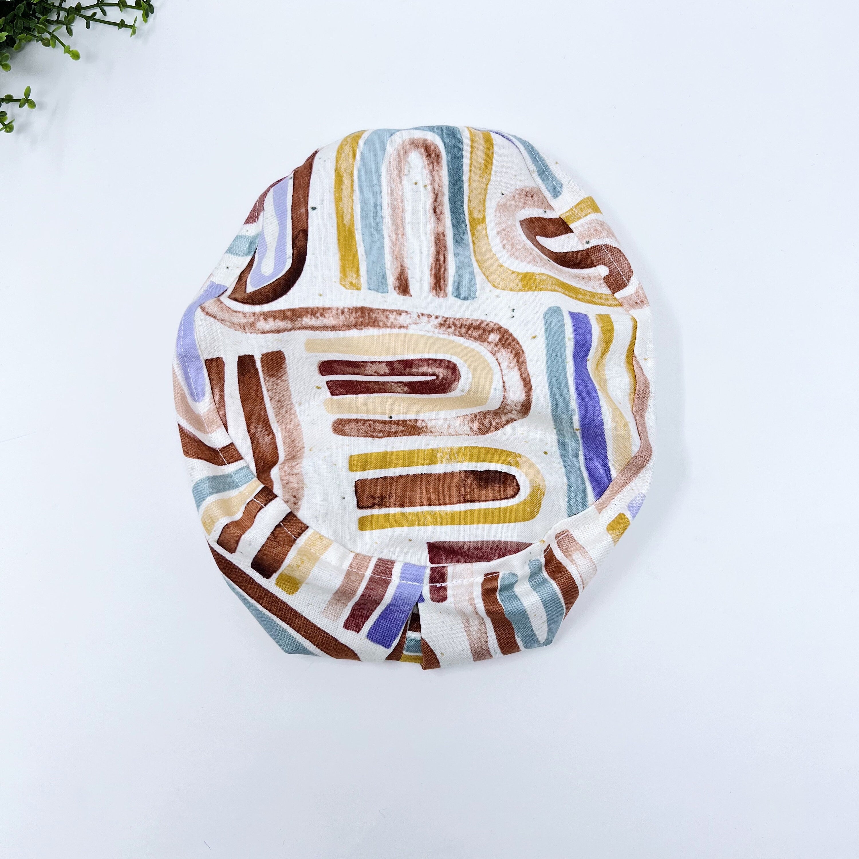 Rainbow Euro Scrub Cap for Women with Satin Lined Option by Paradise Caps.