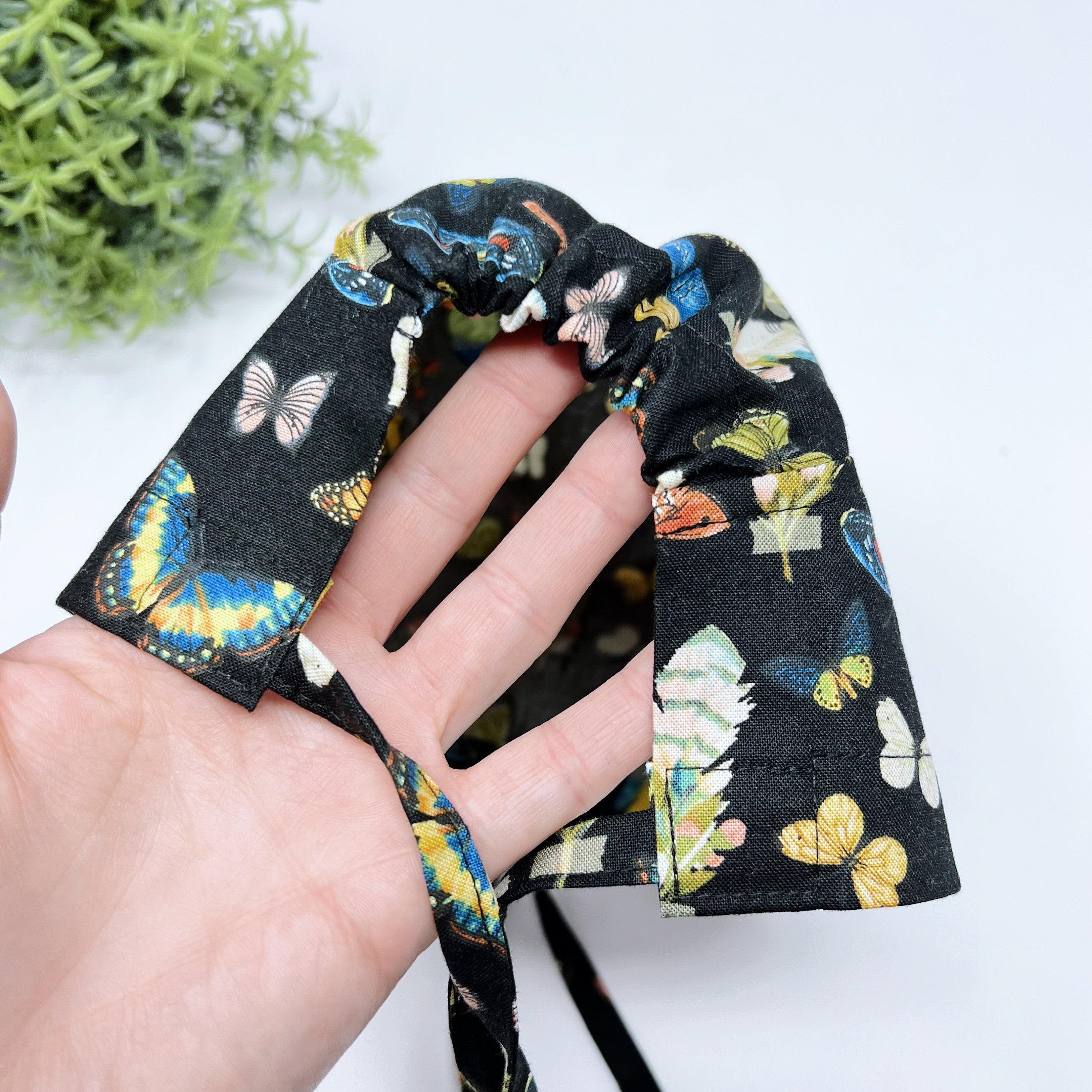 Butterflies Skull tie-back style surgical scrub cap for men by Paradise Caps.