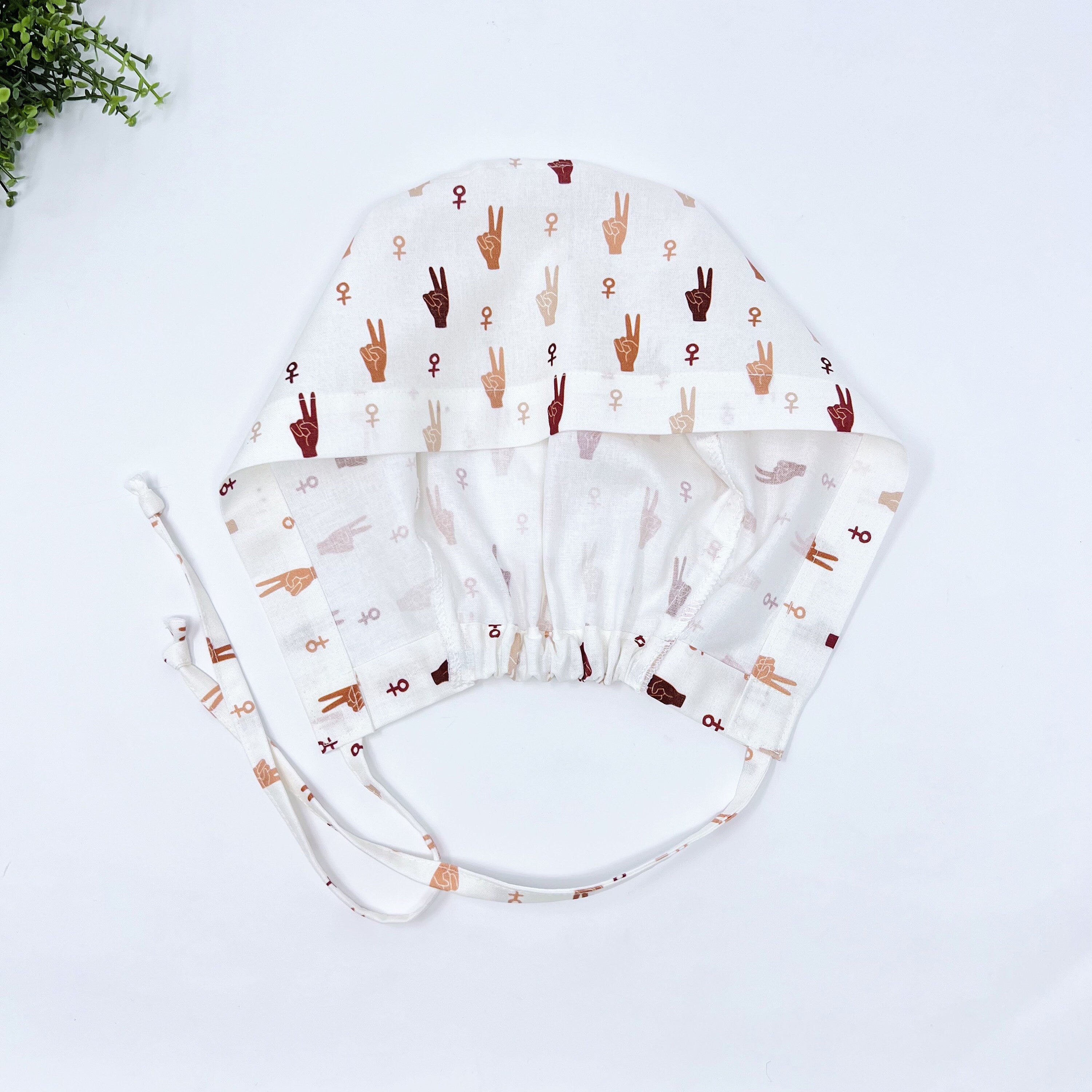 Pediatric Skull tie-back style surgical scrub cap for men by Paradise Caps.