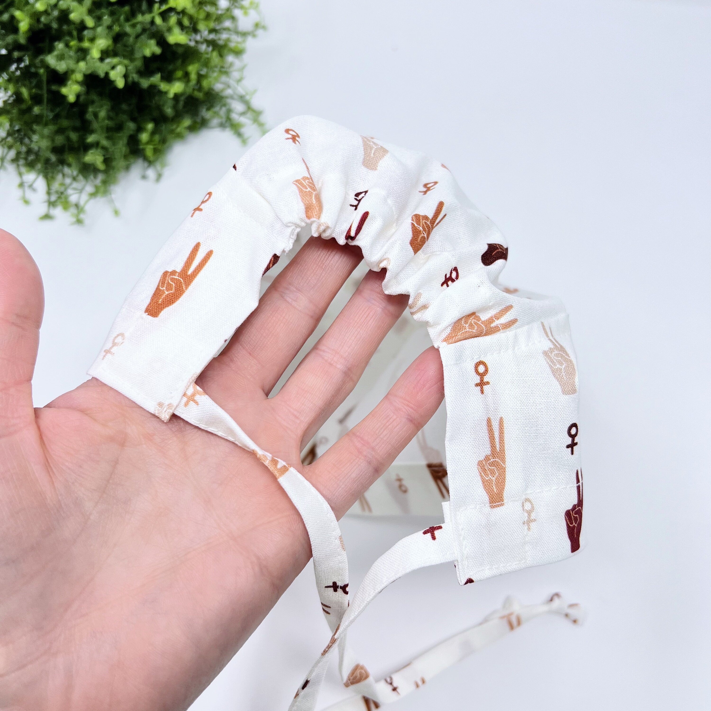 Pediatric Skull tie-back style surgical scrub cap for men by Paradise Caps.