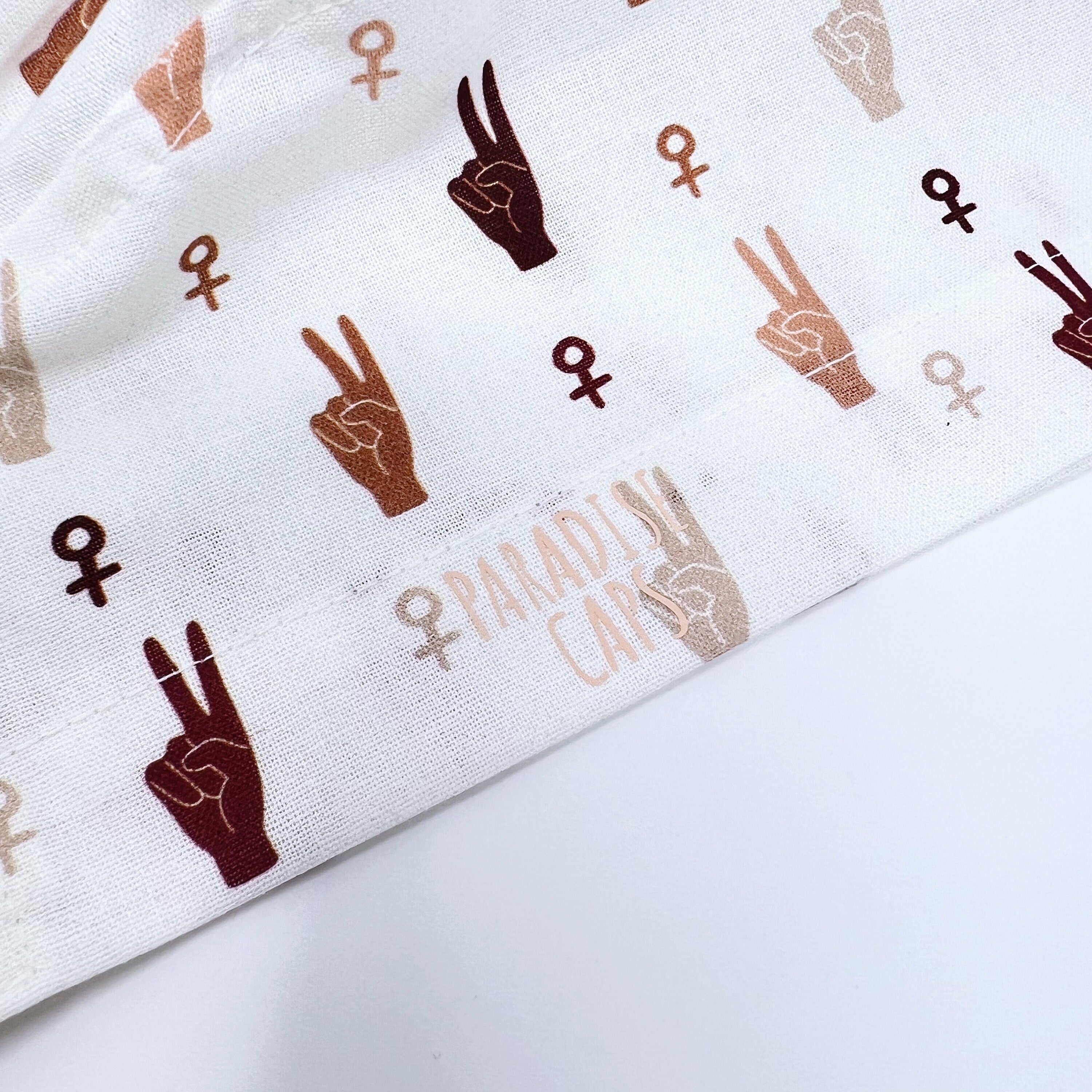 Pediatric Skull tie-back style surgical scrub cap for men by Paradise Caps.