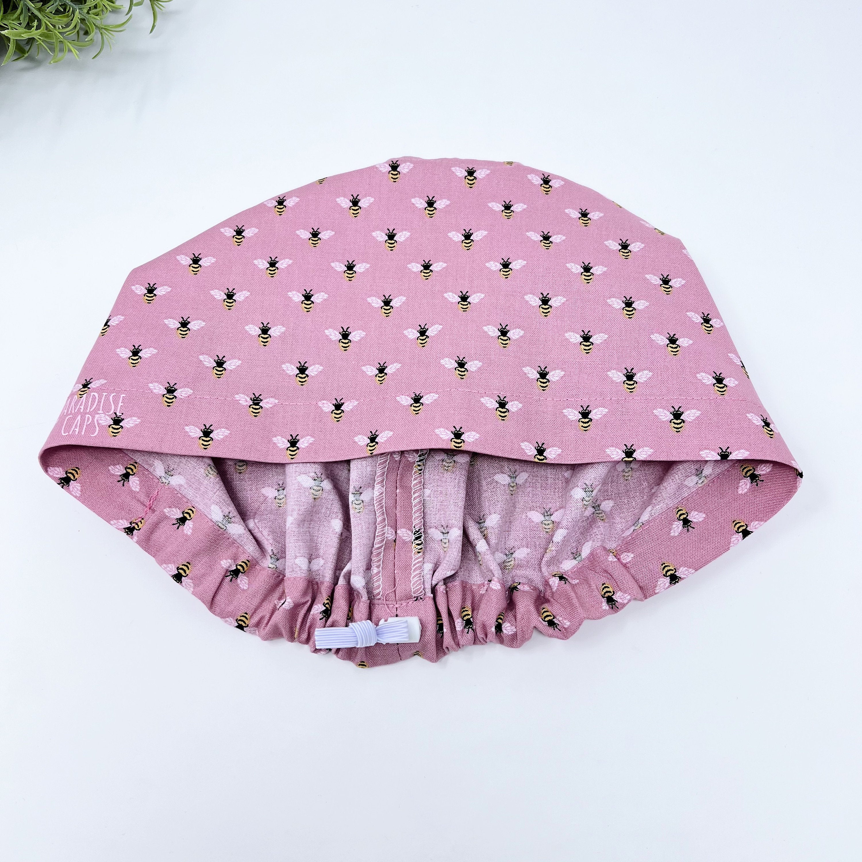 Bees Euro Scrub Cap for Women with Satin Lined Option by Paradise Caps.