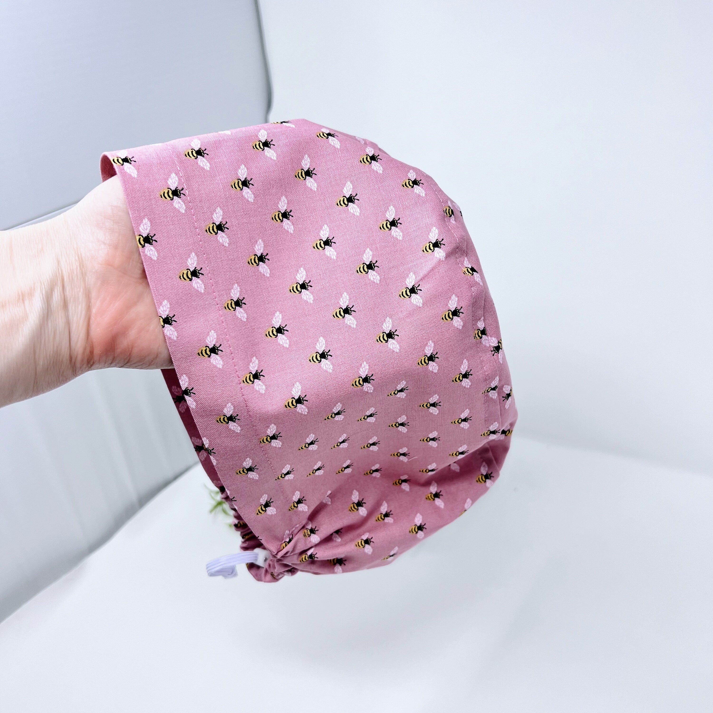 Bees Euro Scrub Cap for Women with Satin Lined Option by Paradise Caps.