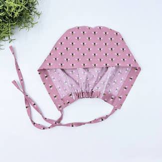 Bees Skull tie-back style surgical scrub cap for men by Paradise Caps.