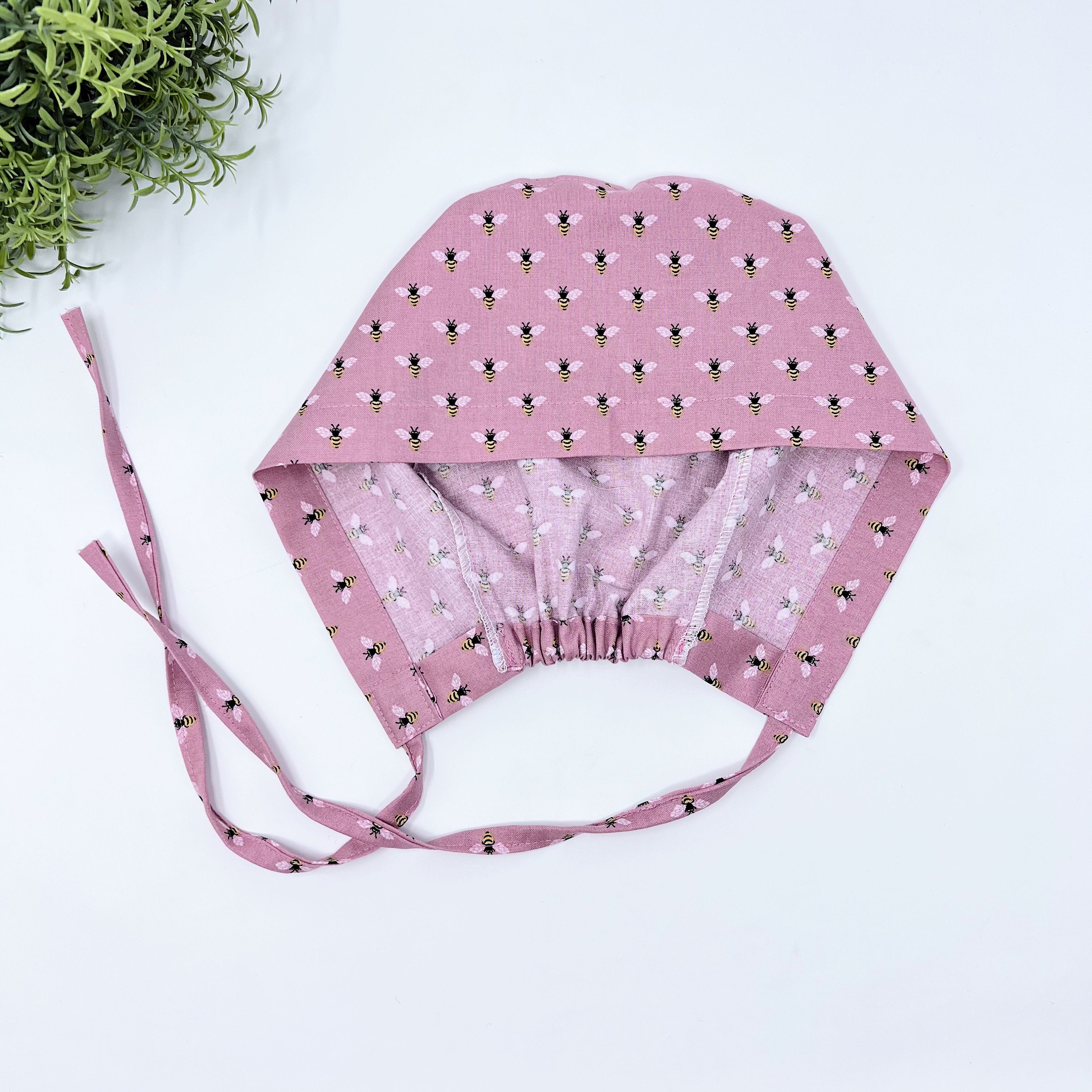 Bees Skull tie-back style surgical scrub cap for men by Paradise Caps.