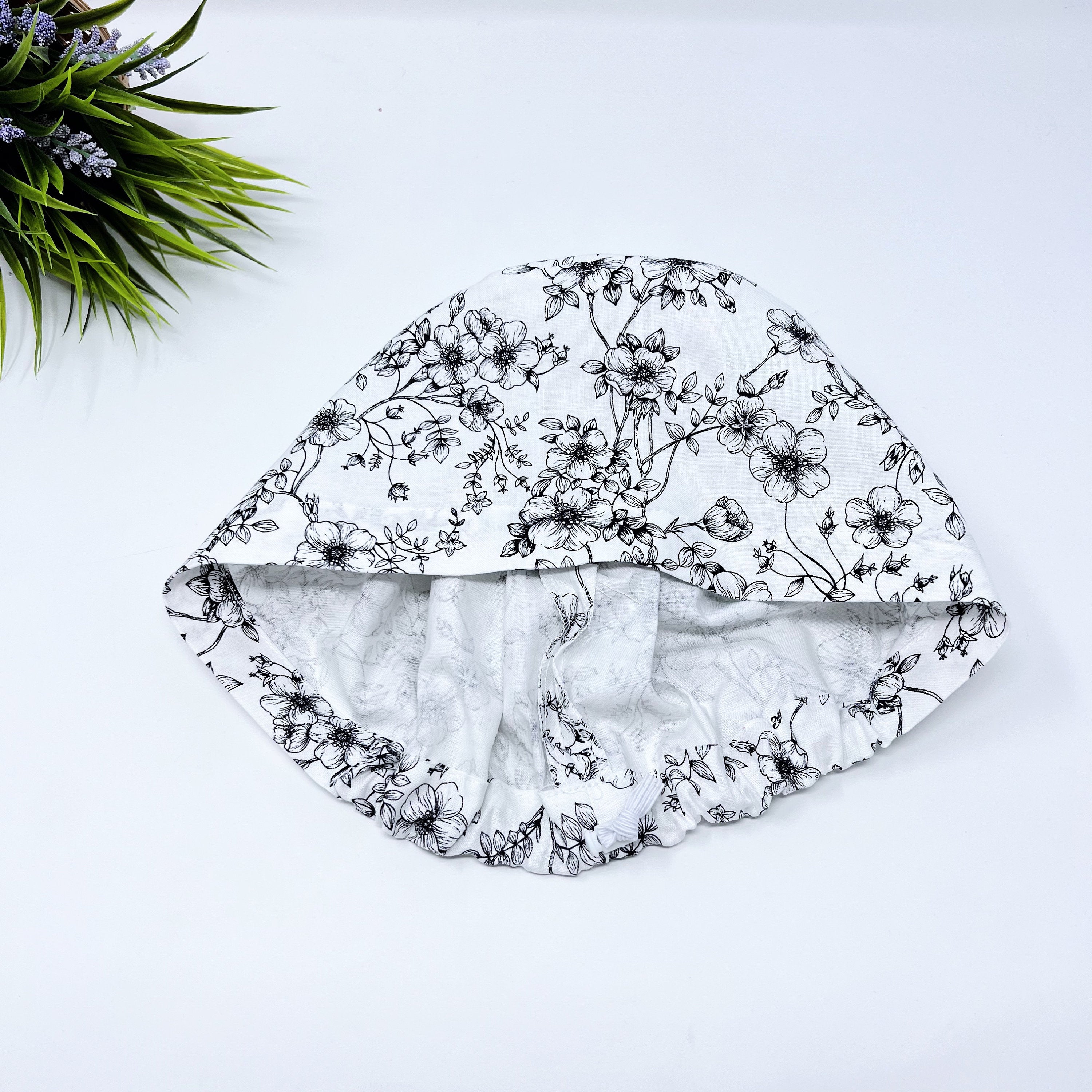 Euro Scrub Cap for Women, Surgical cap Satin Lined Option