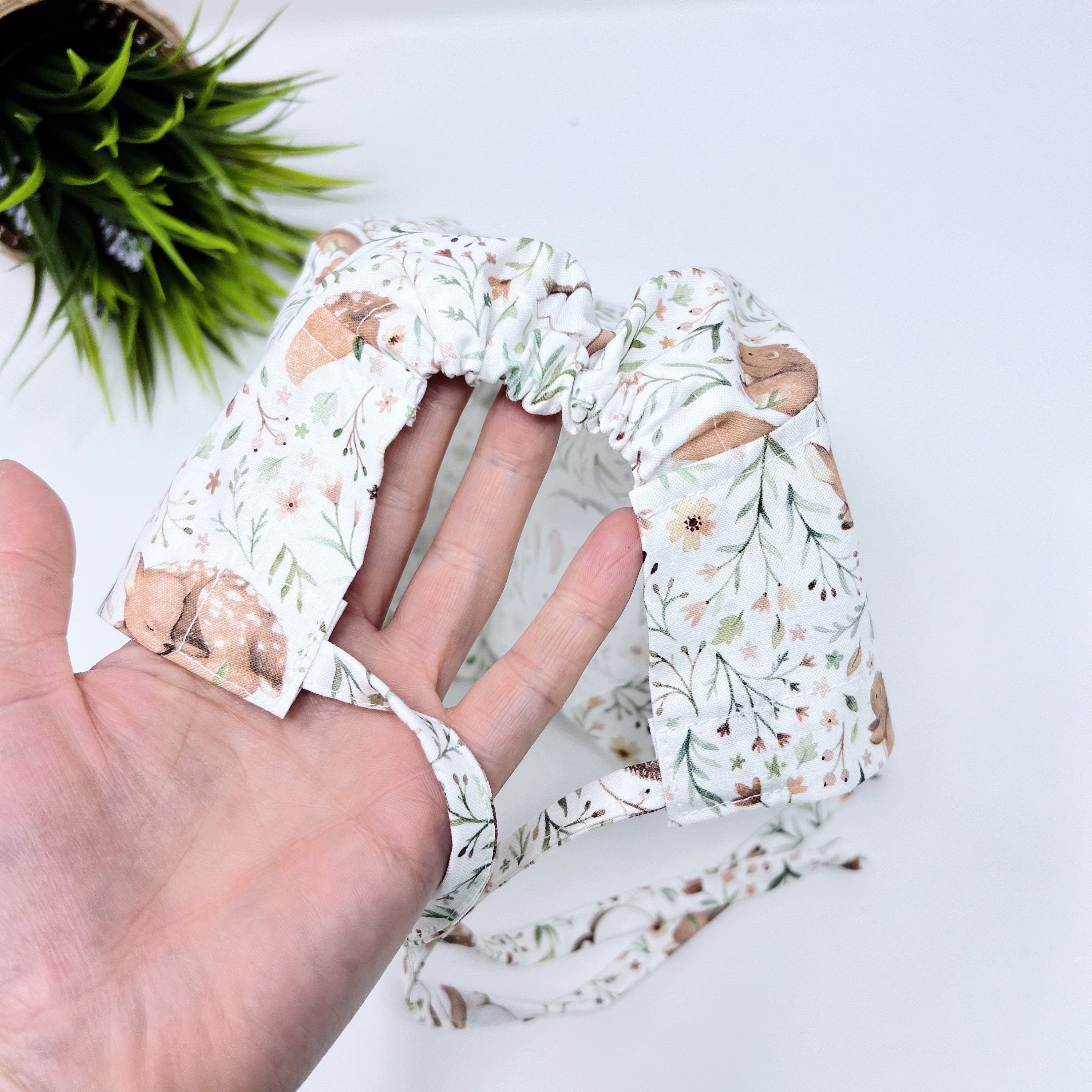 Surgical cap and badge holder from premium cotton. Summer Medical Scrub Cap, Dental scrub cap.