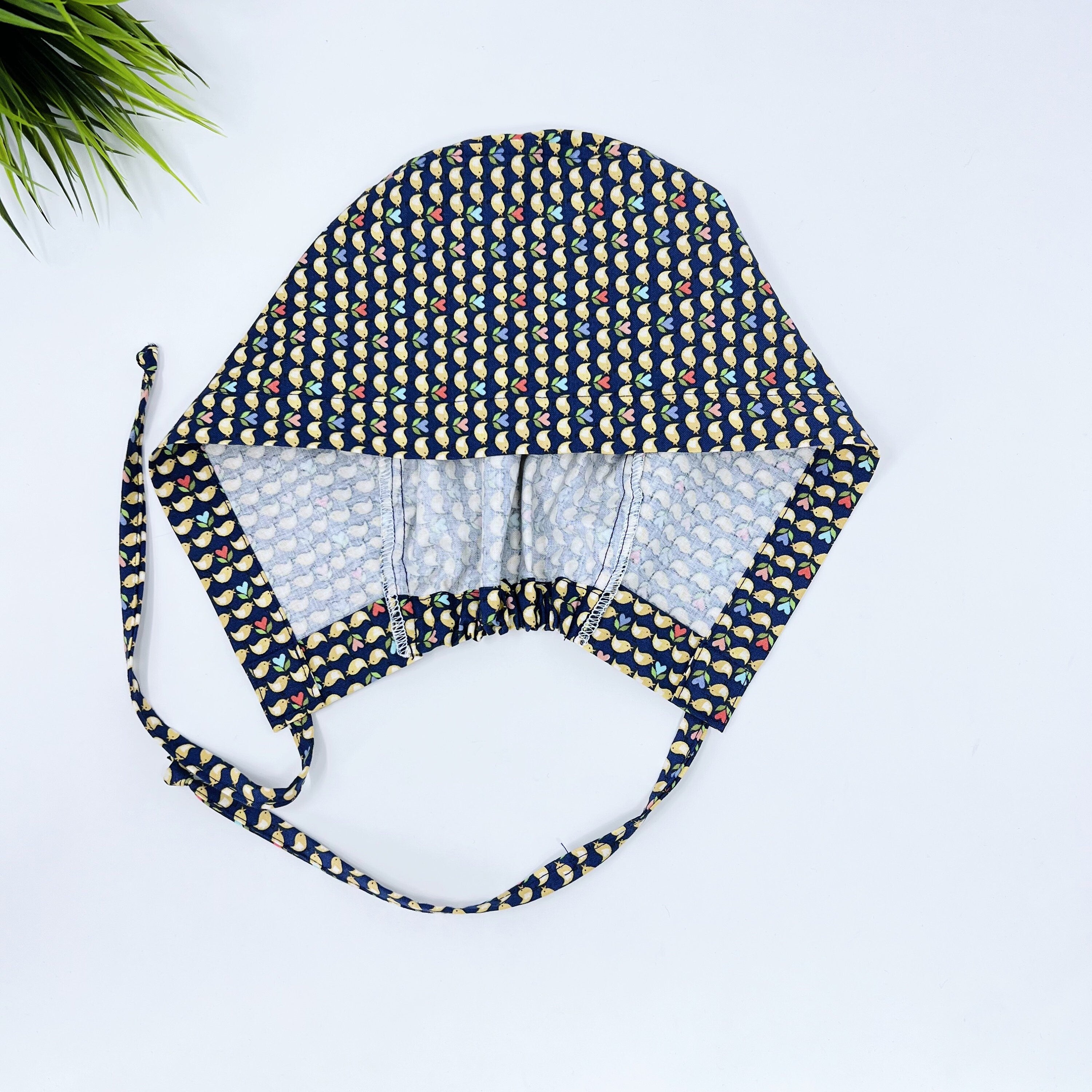 Birds Skull tie-back style surgical scrub cap by Paradise Caps.