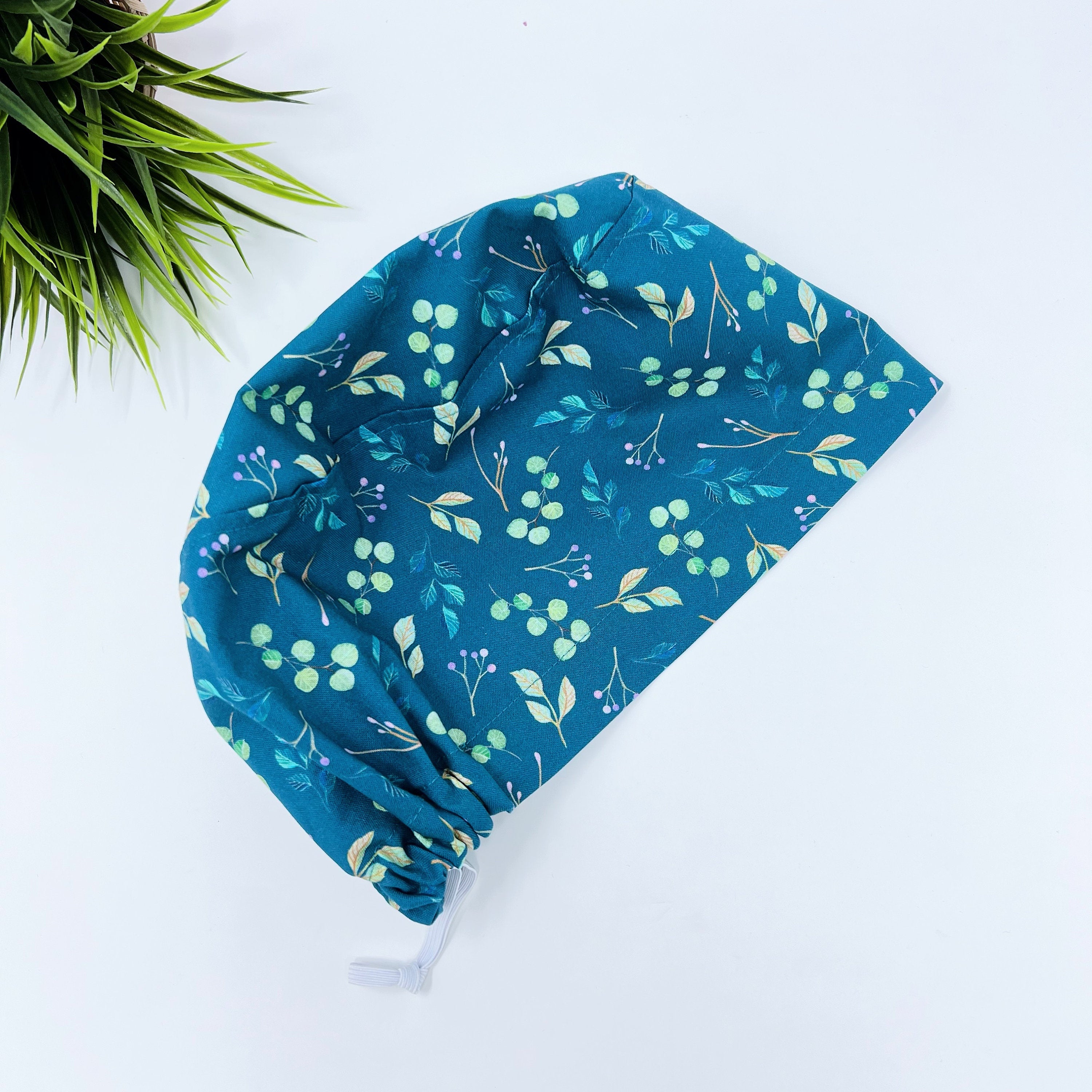 English Garden Euro Scrub Cap for Women with Satin Lined Option by Paradise Caps.