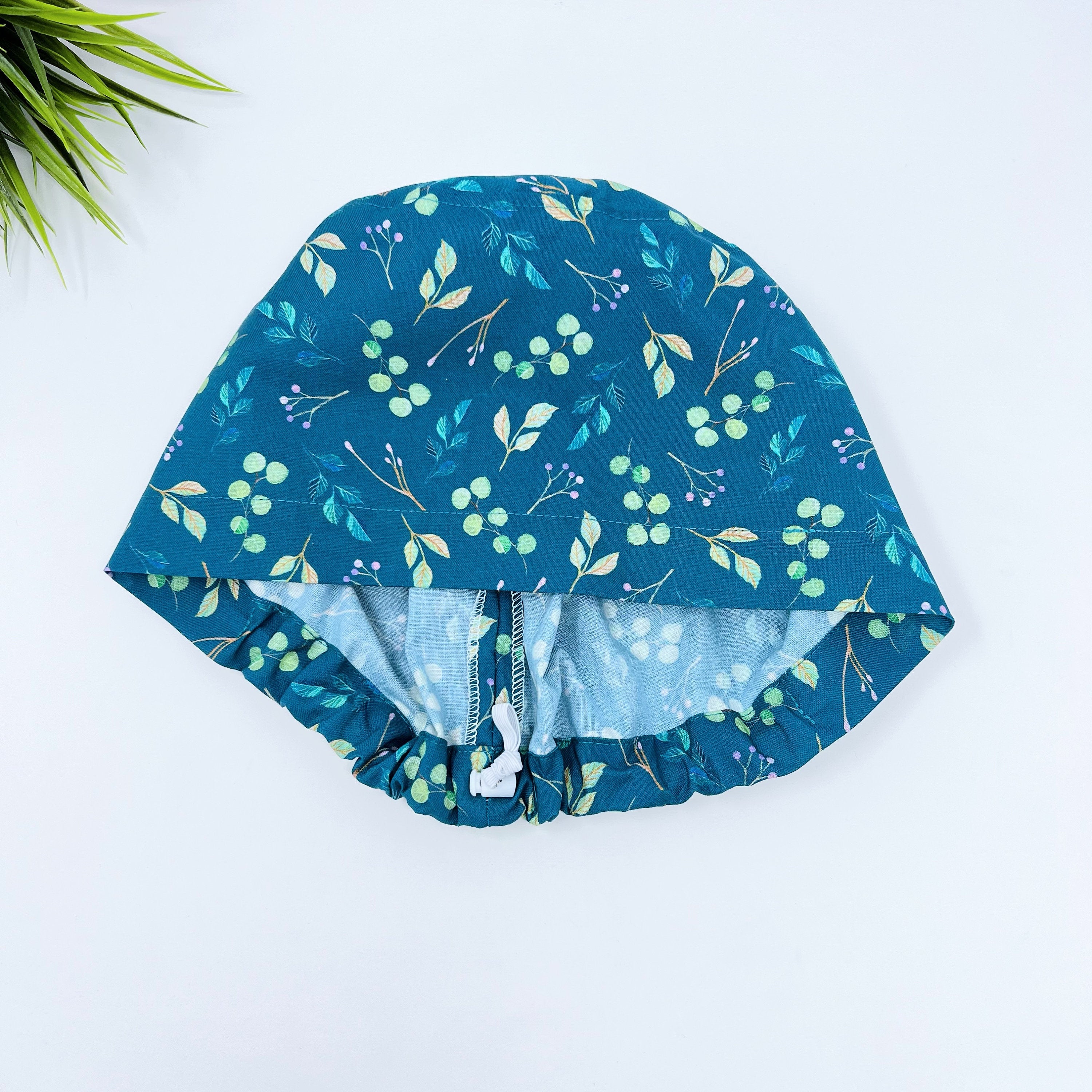 English Garden Euro Scrub Cap for Women with Satin Lined Option by Paradise Caps.
