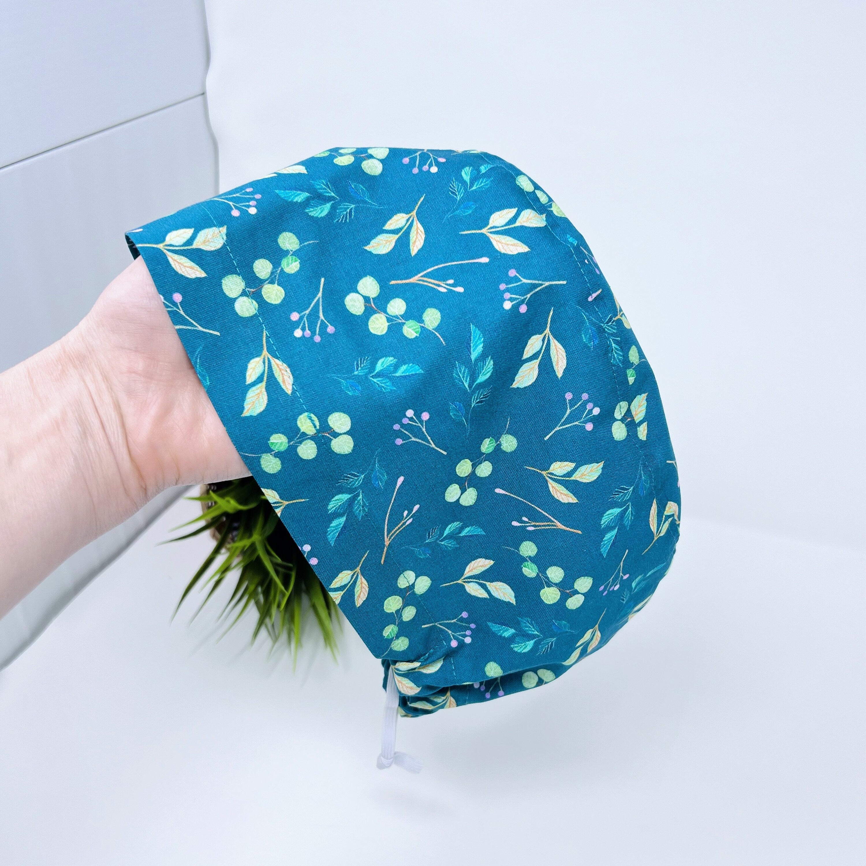 English Garden Euro Scrub Cap for Women with Satin Lined Option by Paradise Caps.