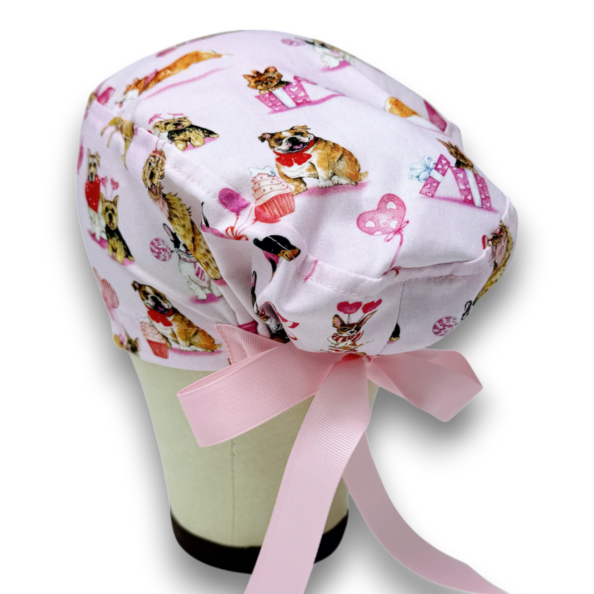 Dog Euro Scrub Cap for Women with Satin Lined Option by Paradise Caps.