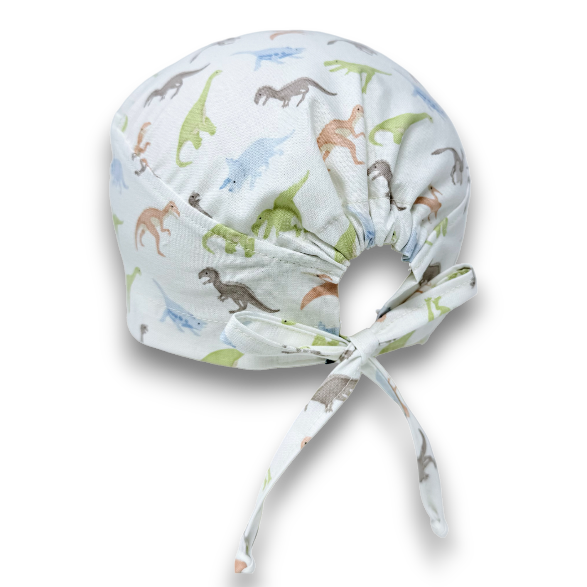 Dino Skull tie-back style surgical scrub cap for men by Paradise Caps.