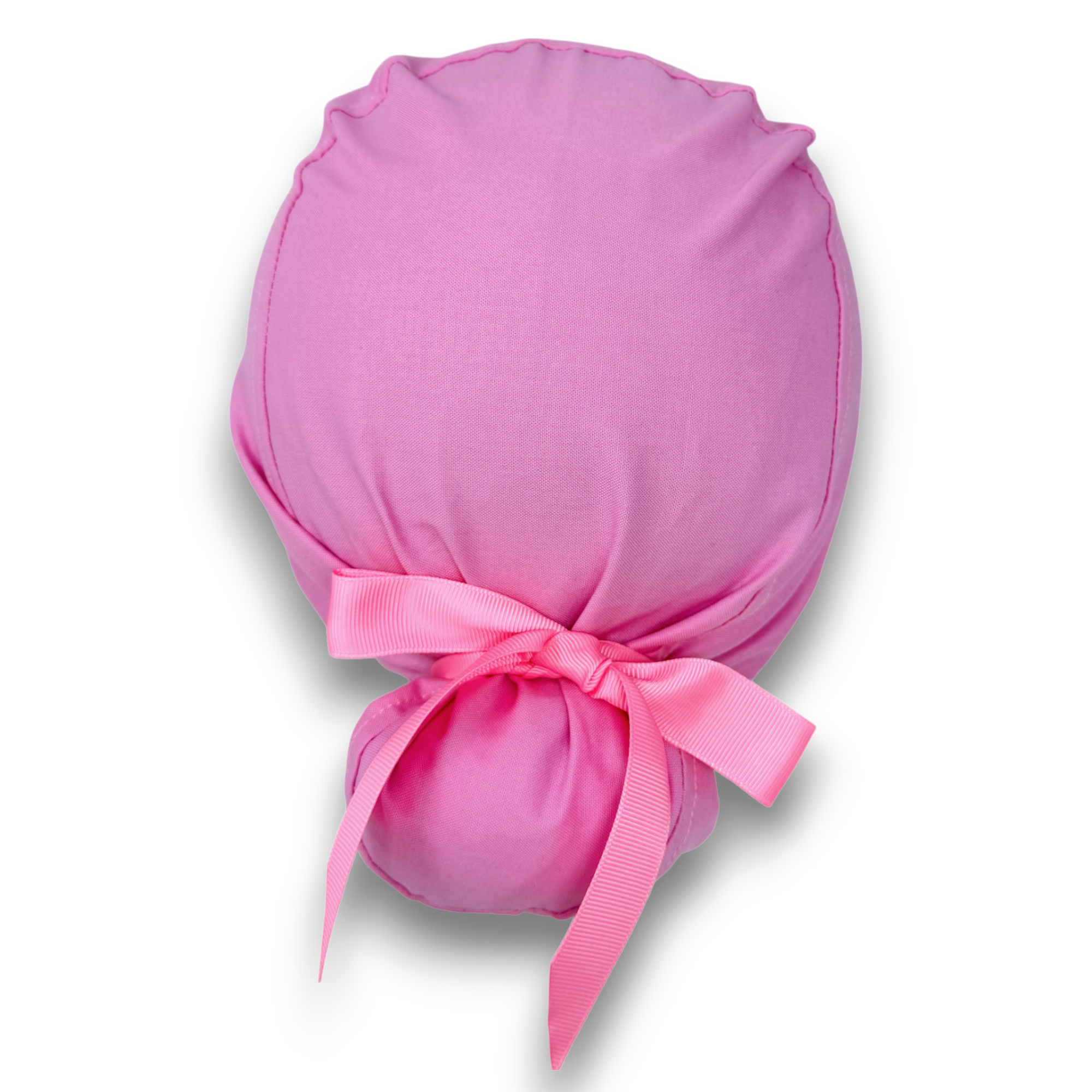 Pink Euro scrub cap with ties for Women by Paradise Caps. Euro PLUS style.