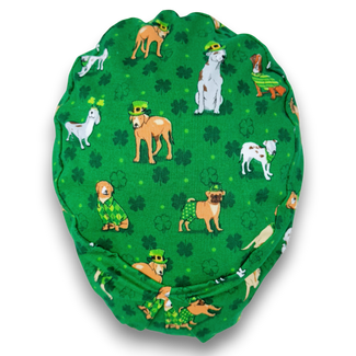St. Patrick’s Day Euro Scrub Cap for Women with Satin Lined Option by Paradise Caps.