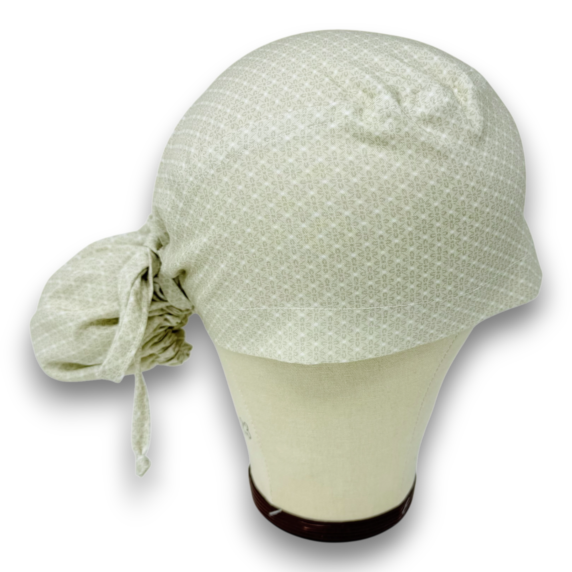 Beige Ponytail scrub cap for women with satin lined option by Paradise Caps.