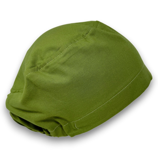 Avocado green Euro Scrub Cap for Women with Satin Lined Option by Paradise Caps.