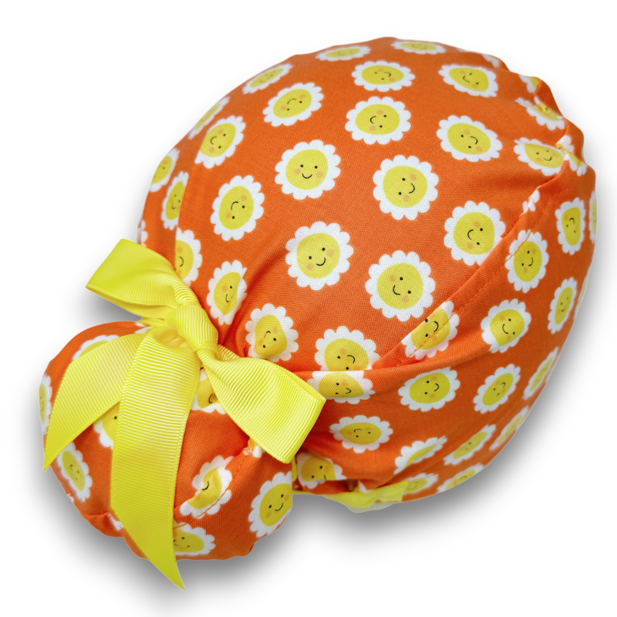 Sun Euro scrub cap with ties for Women by Paradise Caps. Euro PLUS style.