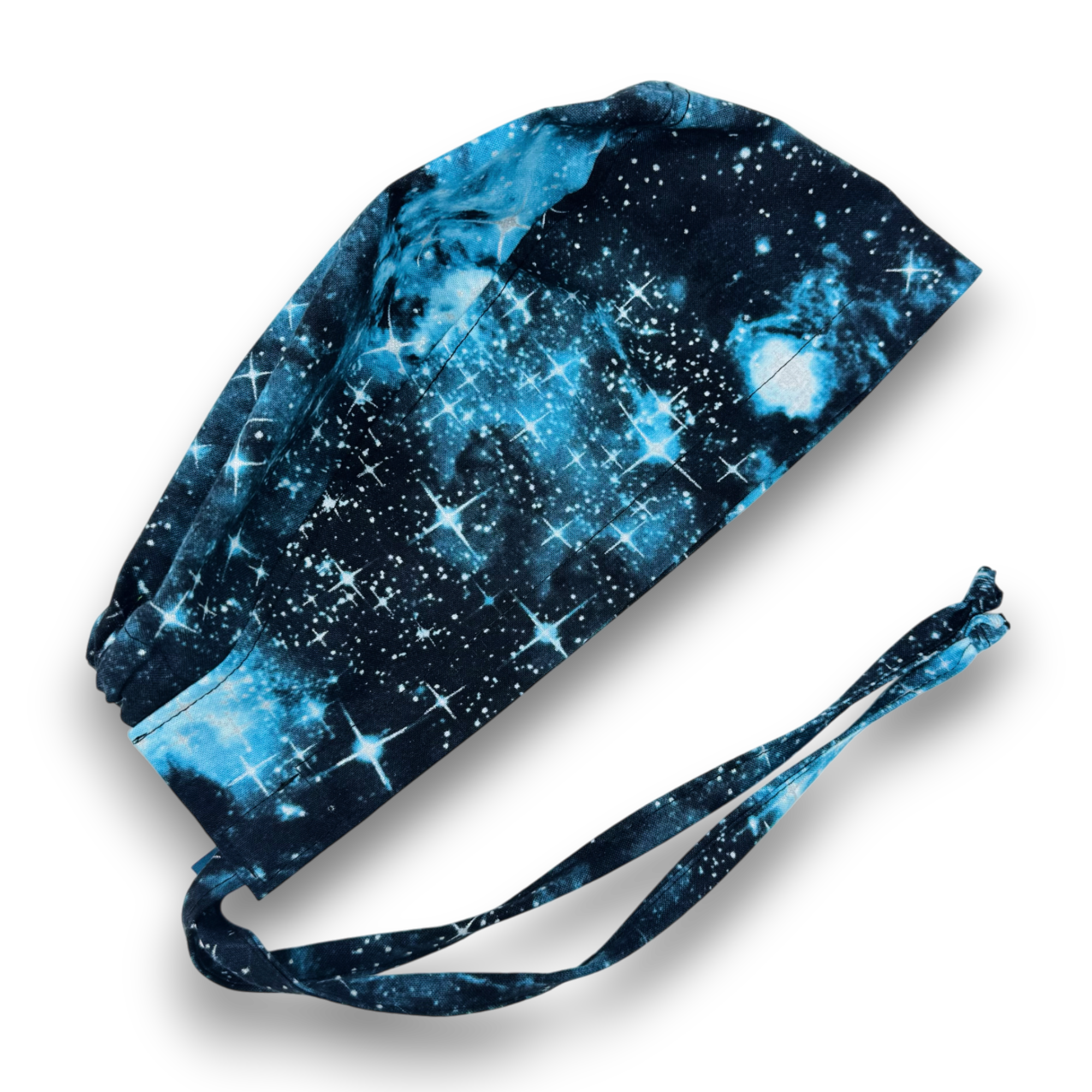 Space Skull tie-back style surgical scrub cap for men by Paradise Caps.