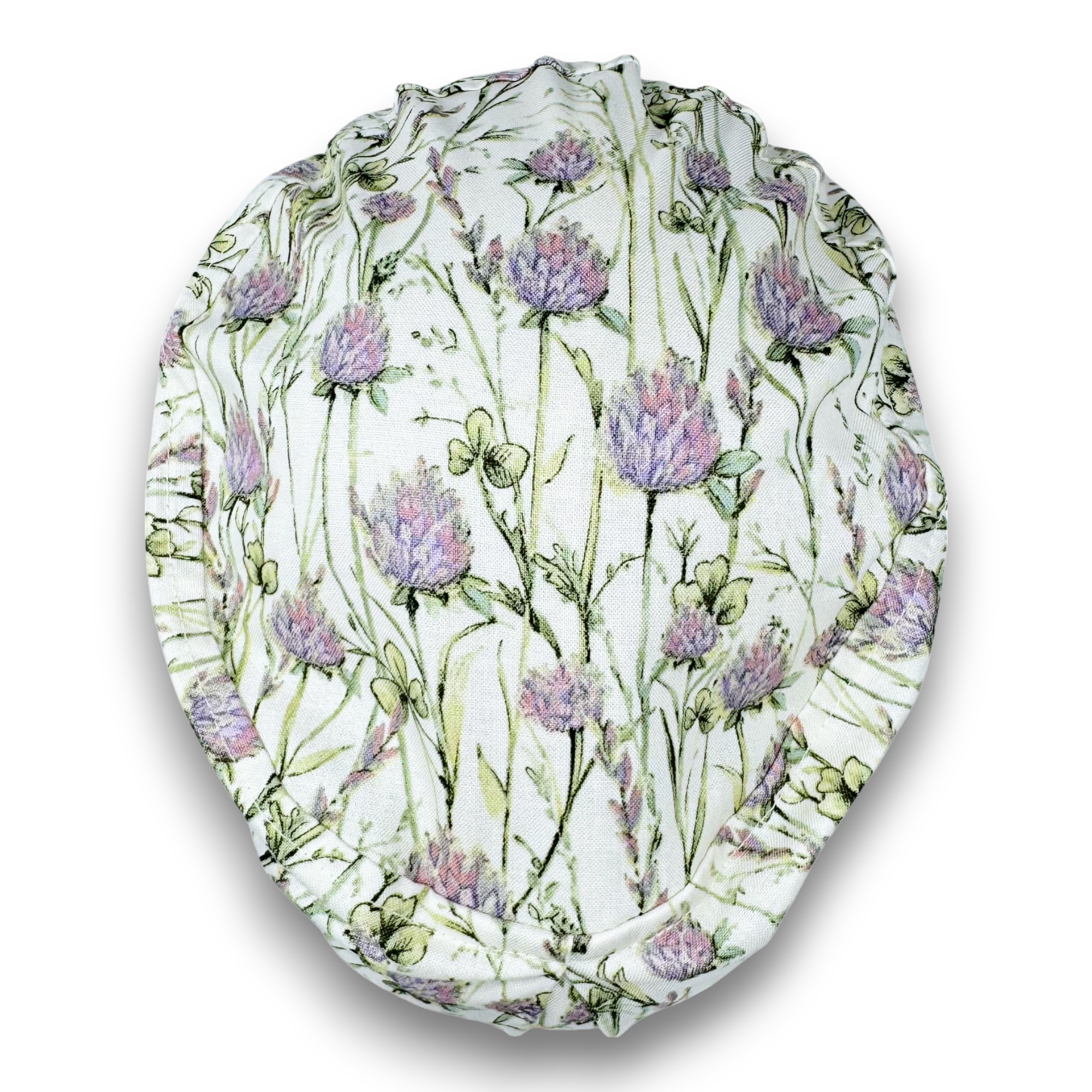 Clover Meadow Euro scrub cap for women with satin lined option by Paradise Caps.