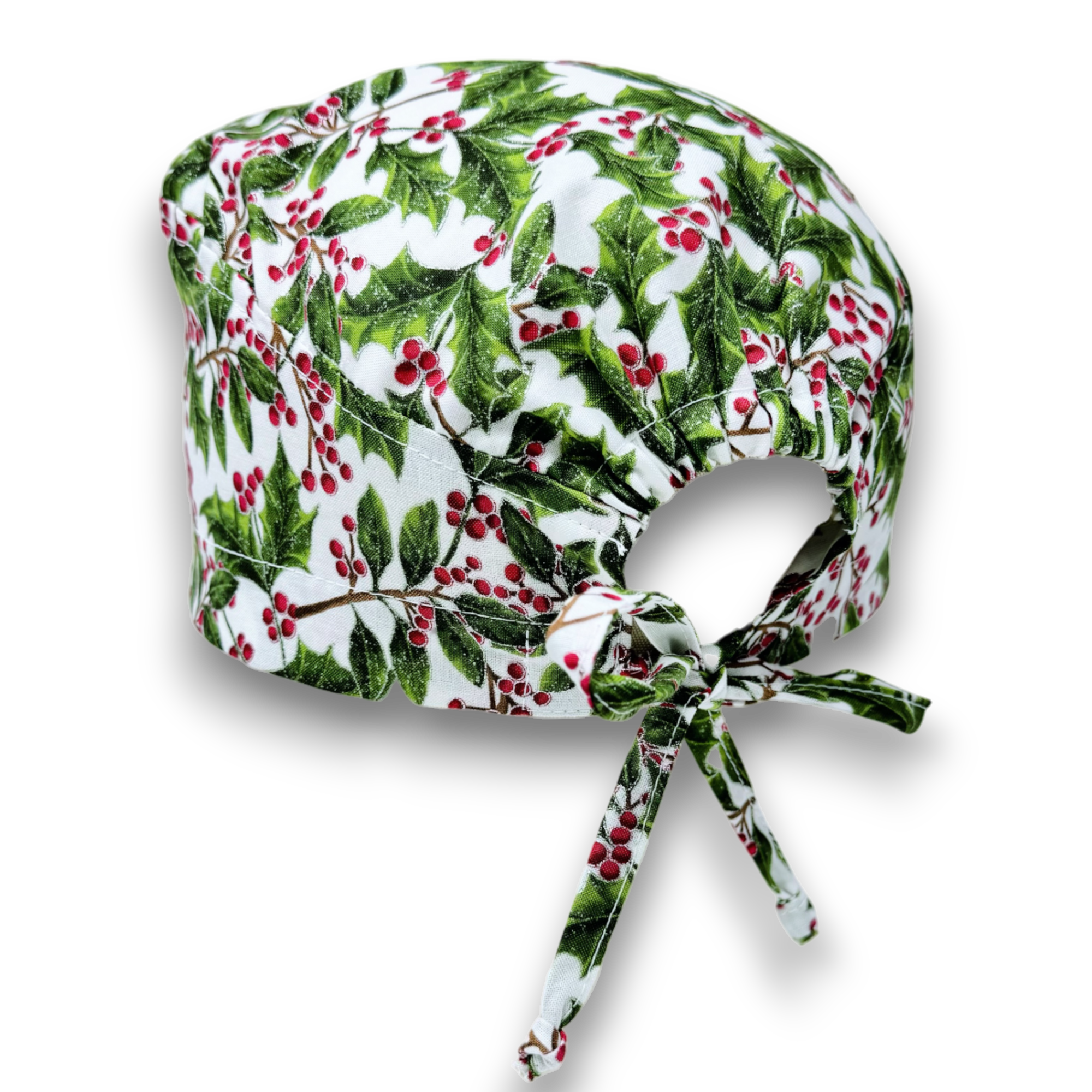 Christmas Skull tie-back style surgical scrub cap for men by Paradise Caps.