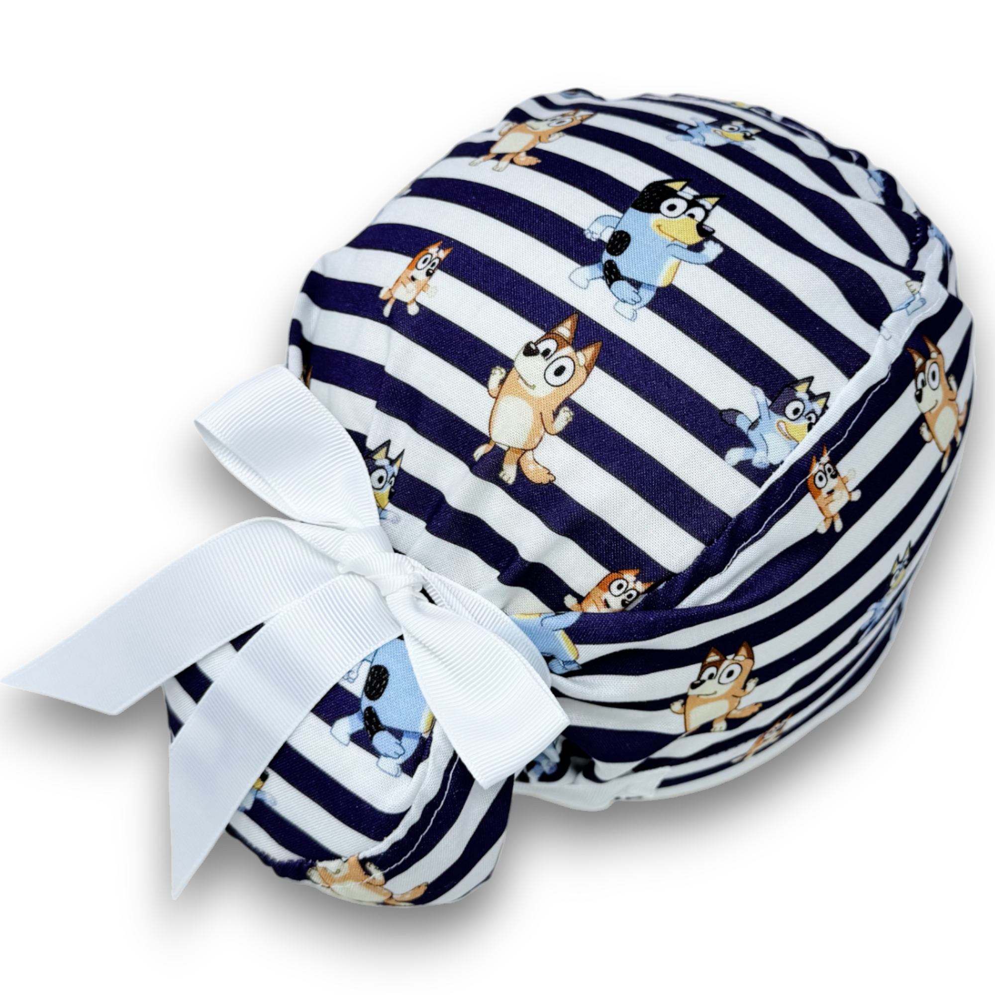 Funny Euro scrub cap with ties for Women by Paradise Caps. Euro PLUS style.