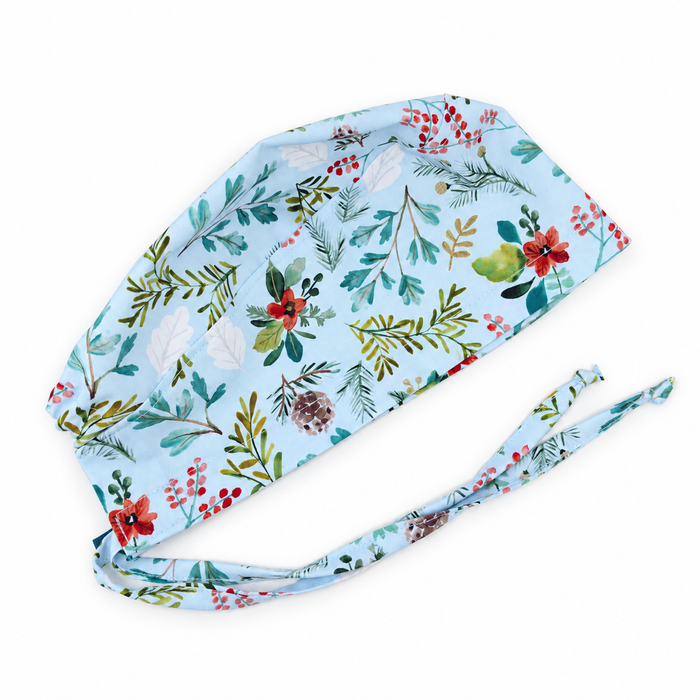 Blue Pinecone Regular tie-back scrub cap