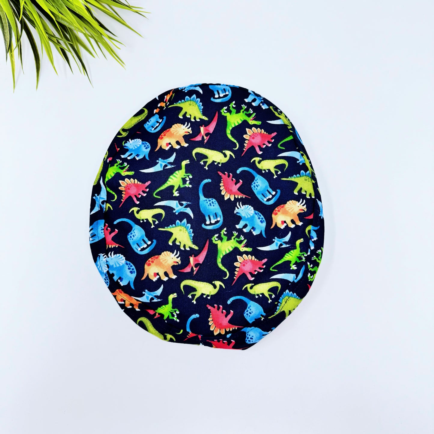 Fashion Dinosaurs Euro Scrub Cap for Women, Surgical cap Satin Lined Option.