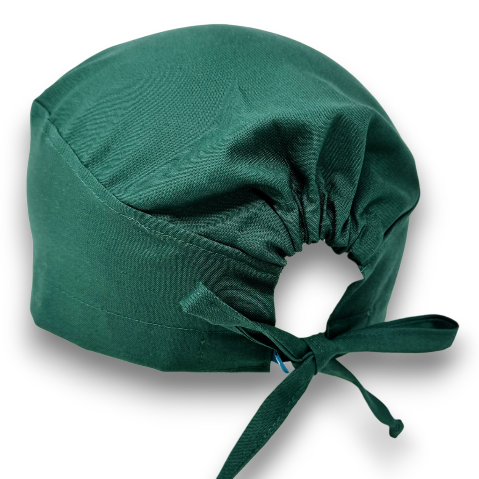 Forest green Skull tie-back style surgical scrub cap for men by Paradise Caps.