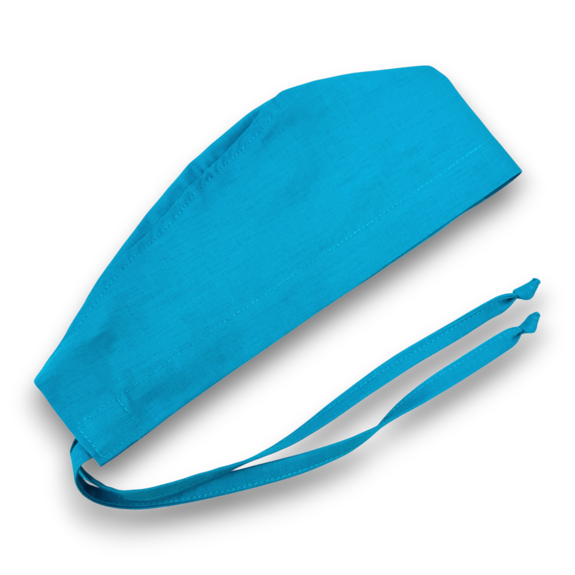 Solid blue Skull tie-back style surgical scrub cap by Paradise Caps.