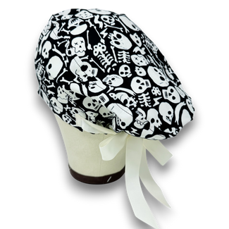 Glow Tossed Euro scrub cap with ties for Women by Paradise Caps. Euro PLUS style.