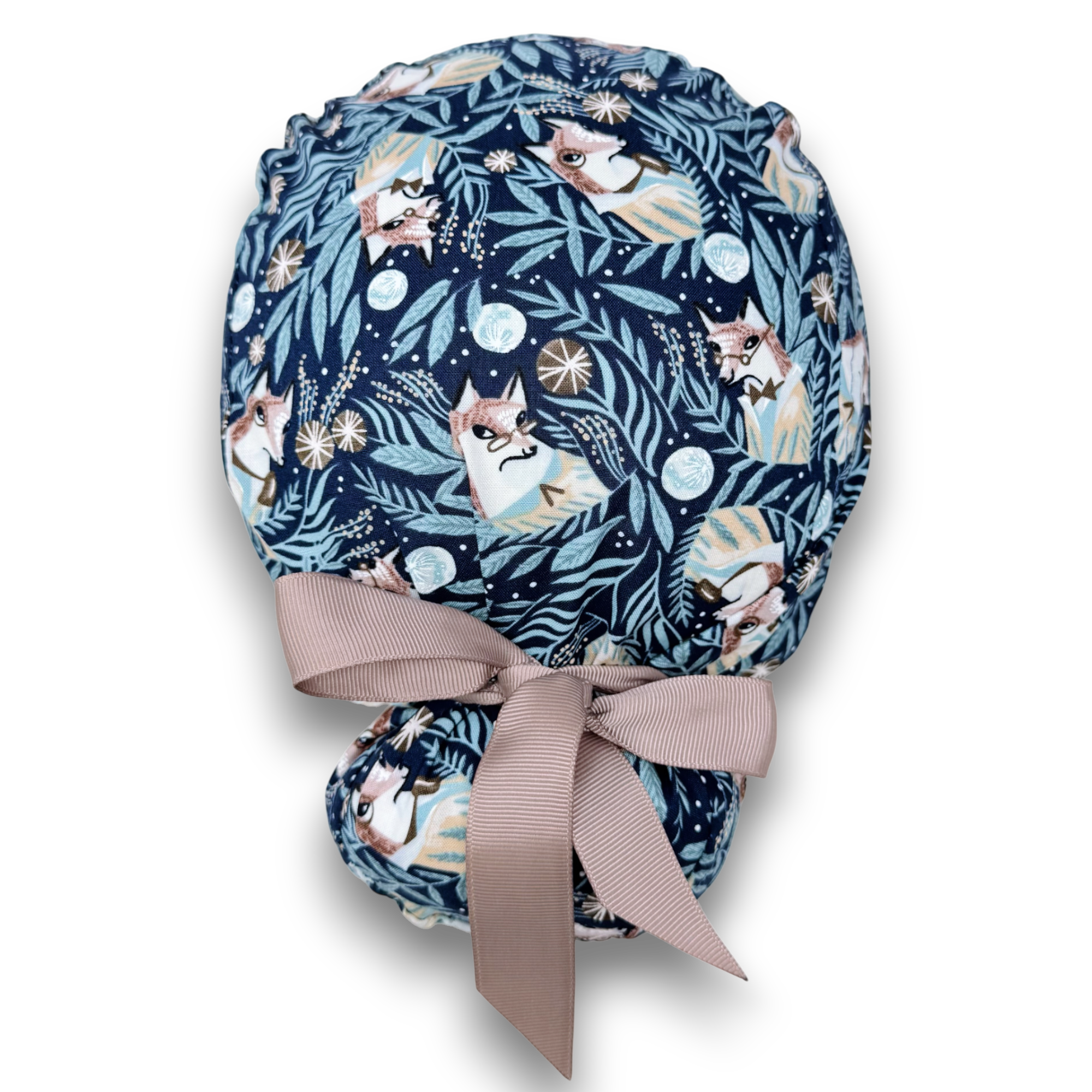 Fox Euro scrub cap with ties for Women by Paradise Caps. Euro PLUS style.