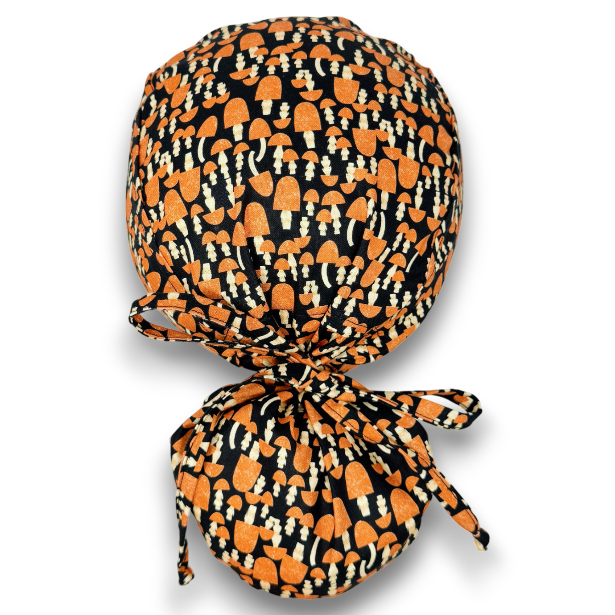 Mushroom Ponytail scrub cap for women with satin lined option by Paradise Caps.