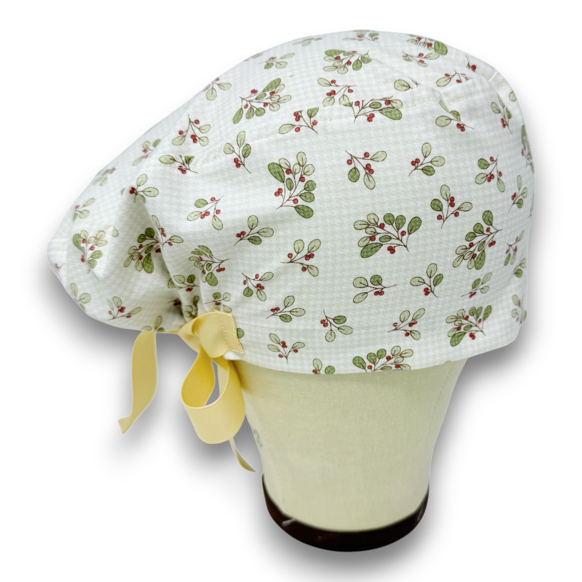 Winter Berry Euro scrub cap with ties for Women by Paradise Caps. Euro PLUS style.