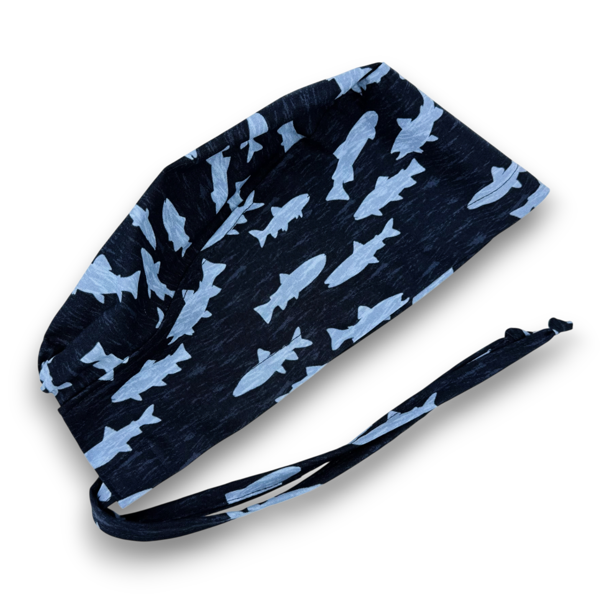 Shark Skull tie-back style surgical scrub cap for men by Paradise Caps.