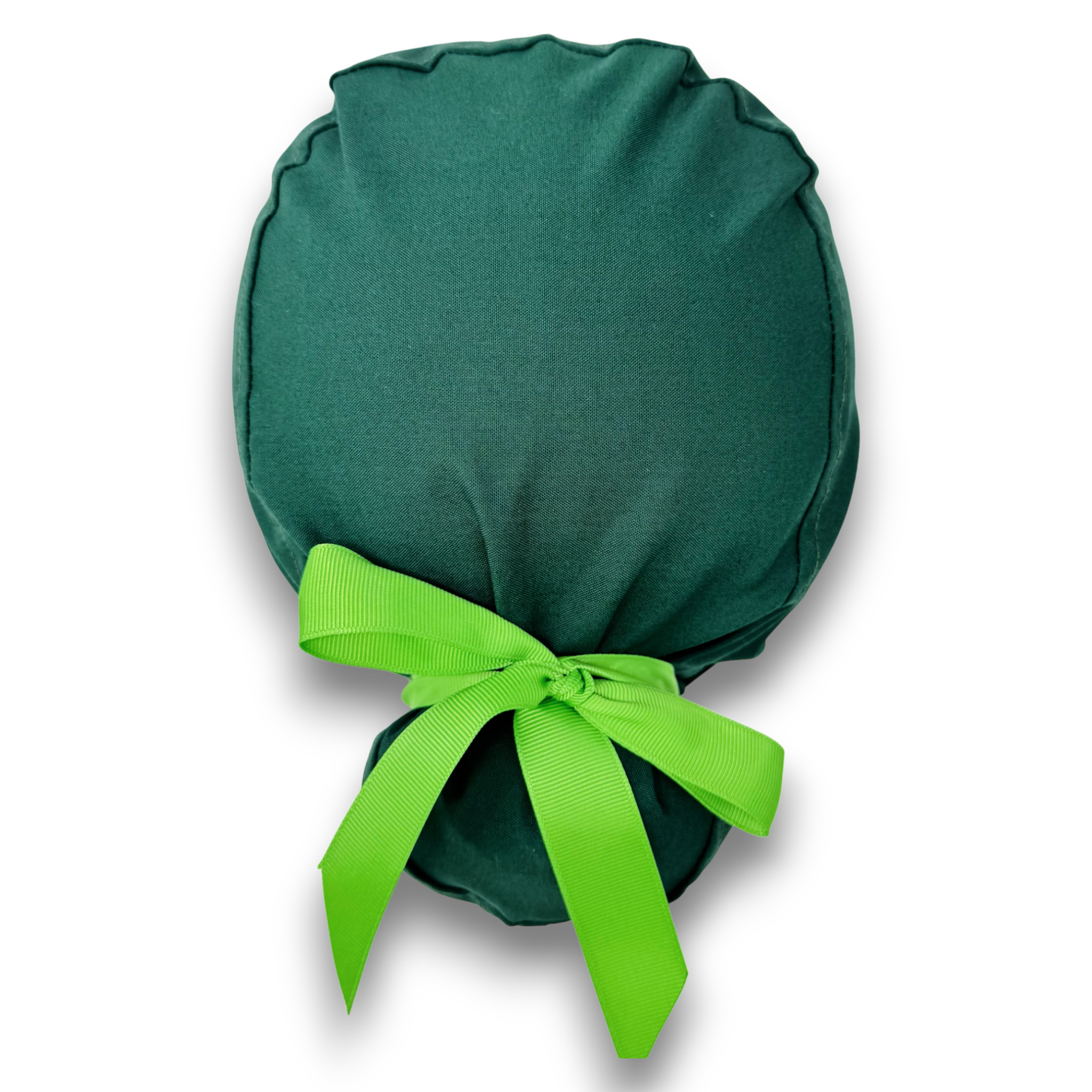 Forest green Euro scrub cap with ties for Women by Paradise Caps. Euro PLUS style.