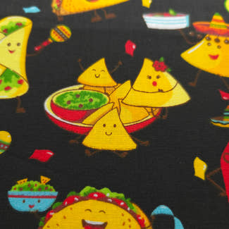 Early Access | Fiesta Tacos Scrub Cap | Mexican Food Print | Euro, Ponytail, Surgical